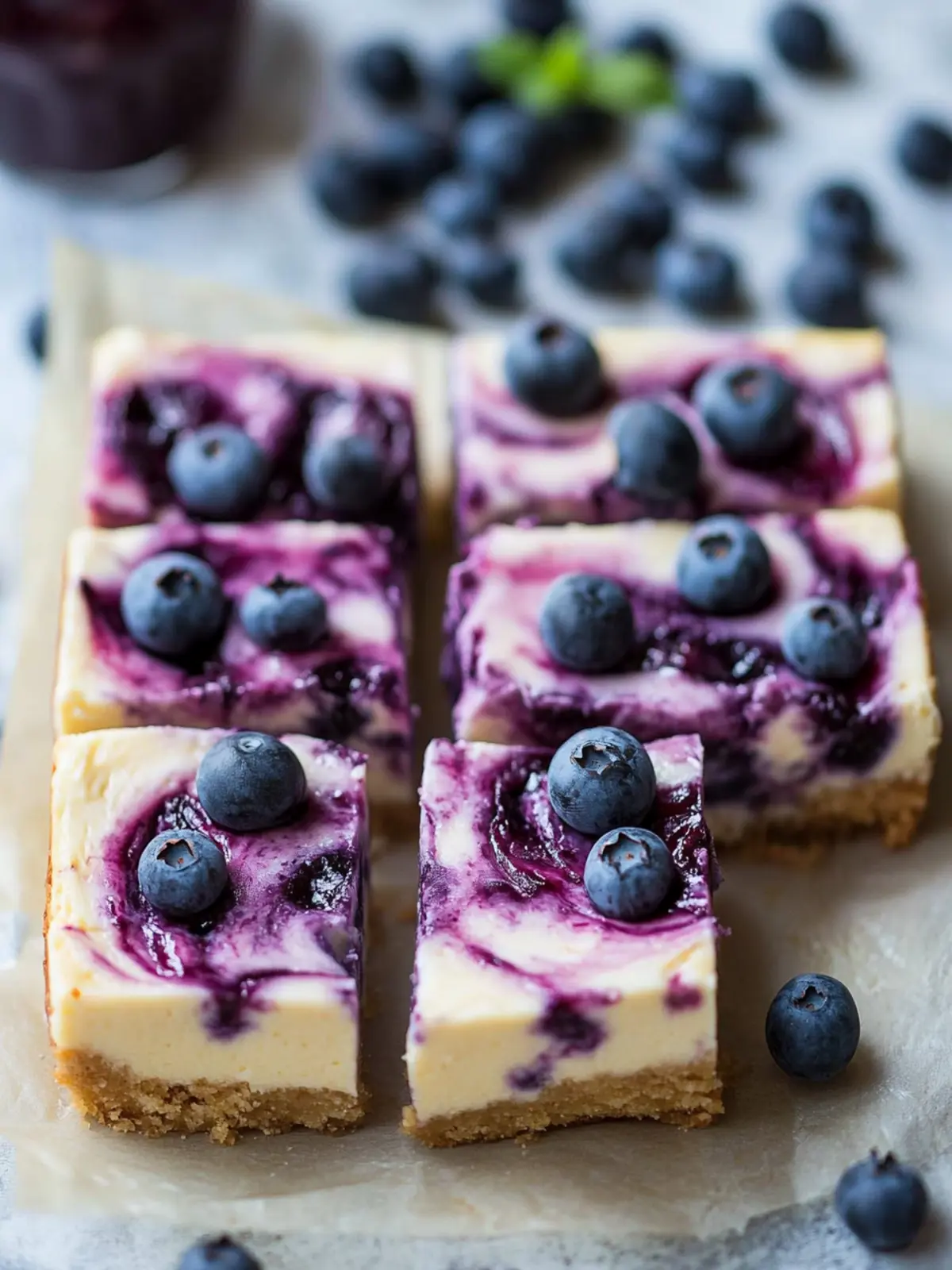 Blueberry Swirl Cheesecake Bars That Steal the Show 3 Blueberry Swirl Cheesecake Bars