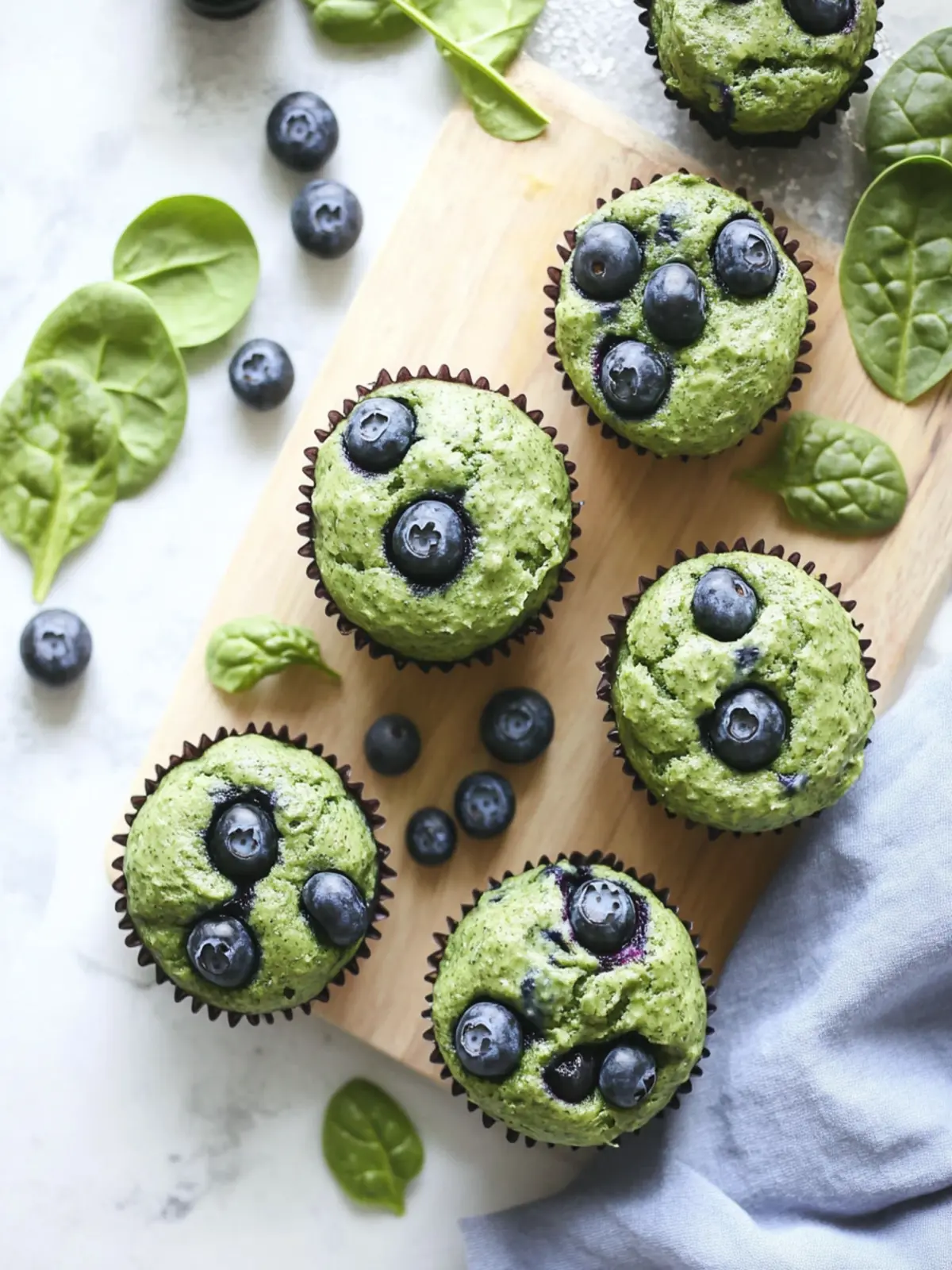 Delicious Spinach Blender Muffins with Blueberries Made Easy 2 Spinach Blender Muffins with Blueberries