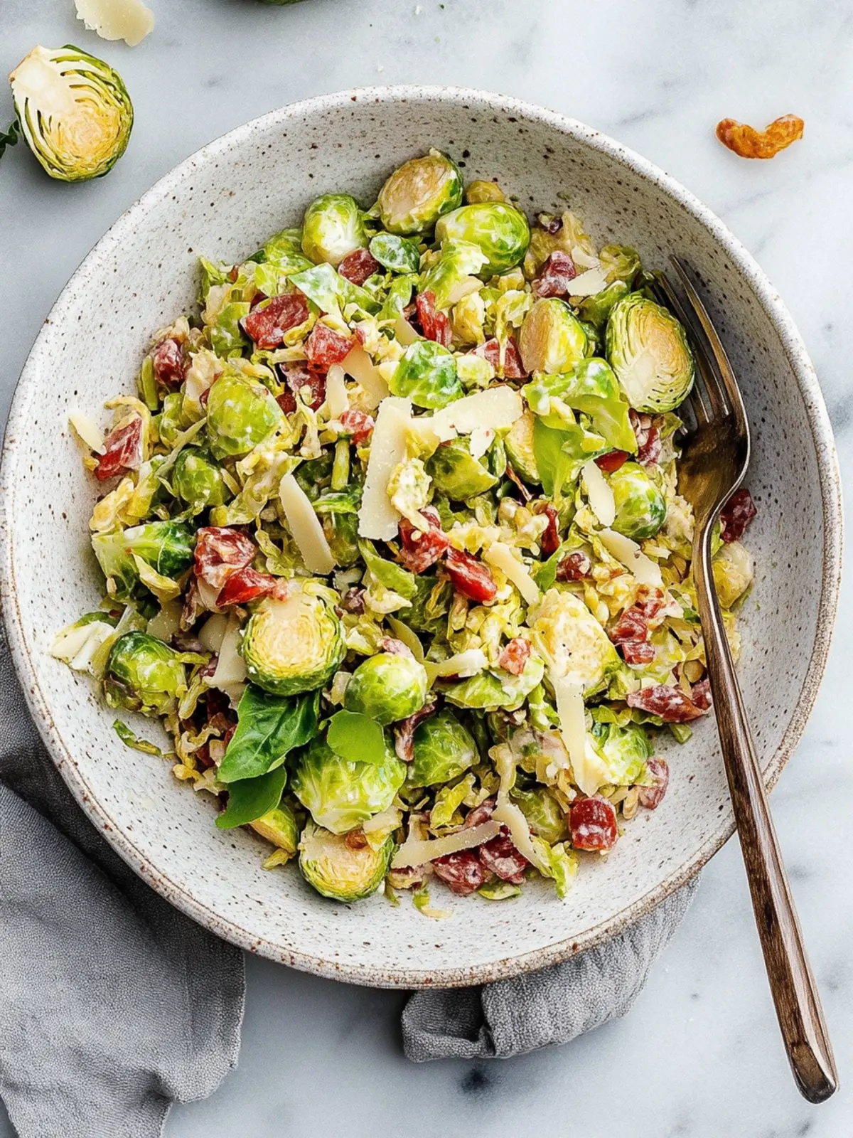 Zesty Italian Chopped Brussels Sprouts Salad for a Fresh Twist 4 Italian Chopped Brussels Sprouts Salad