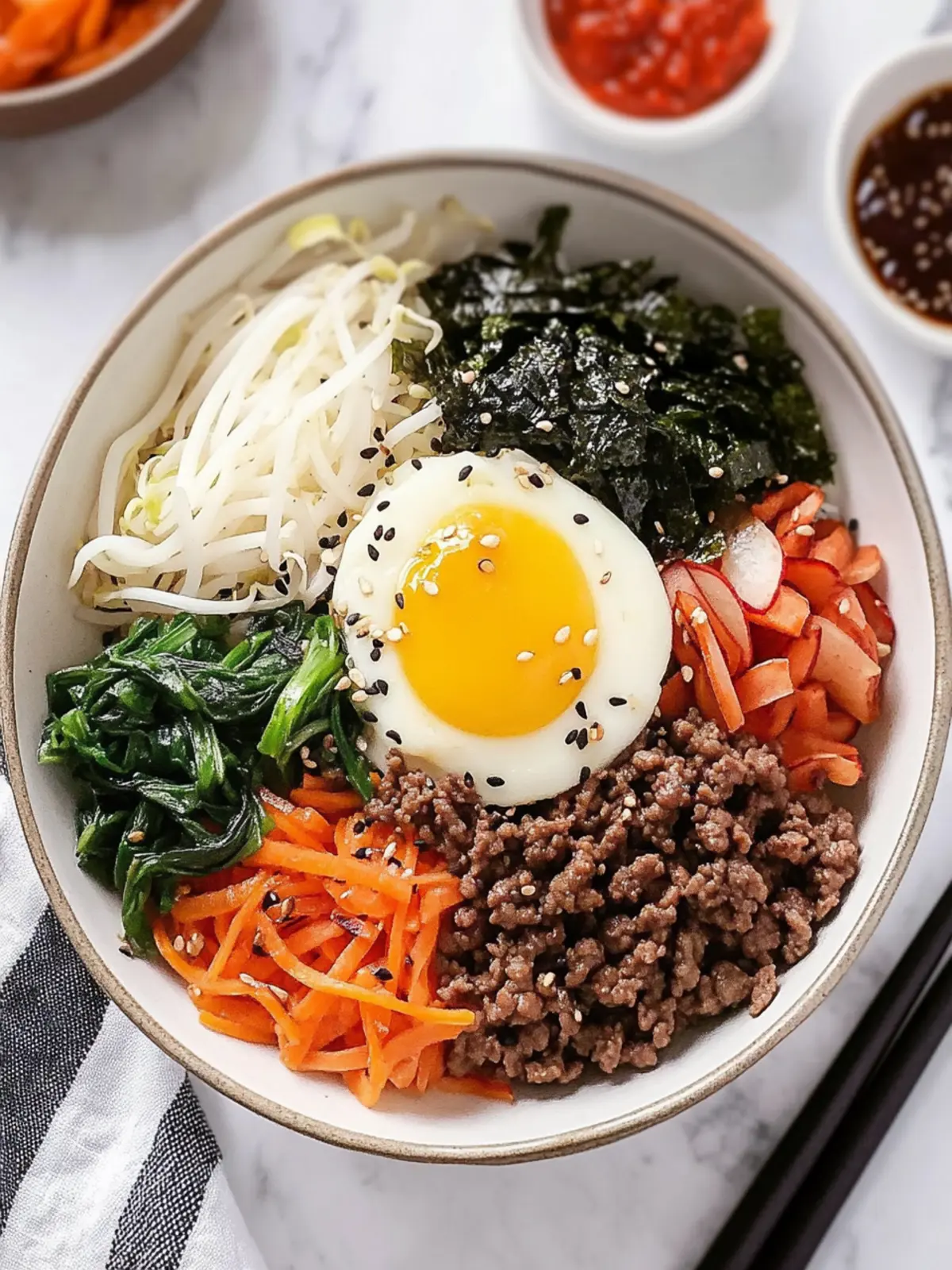 Delicious Bibimbap with Ground Beef: A Flavorful Twist! 5 Bibimbap with Ground Beef