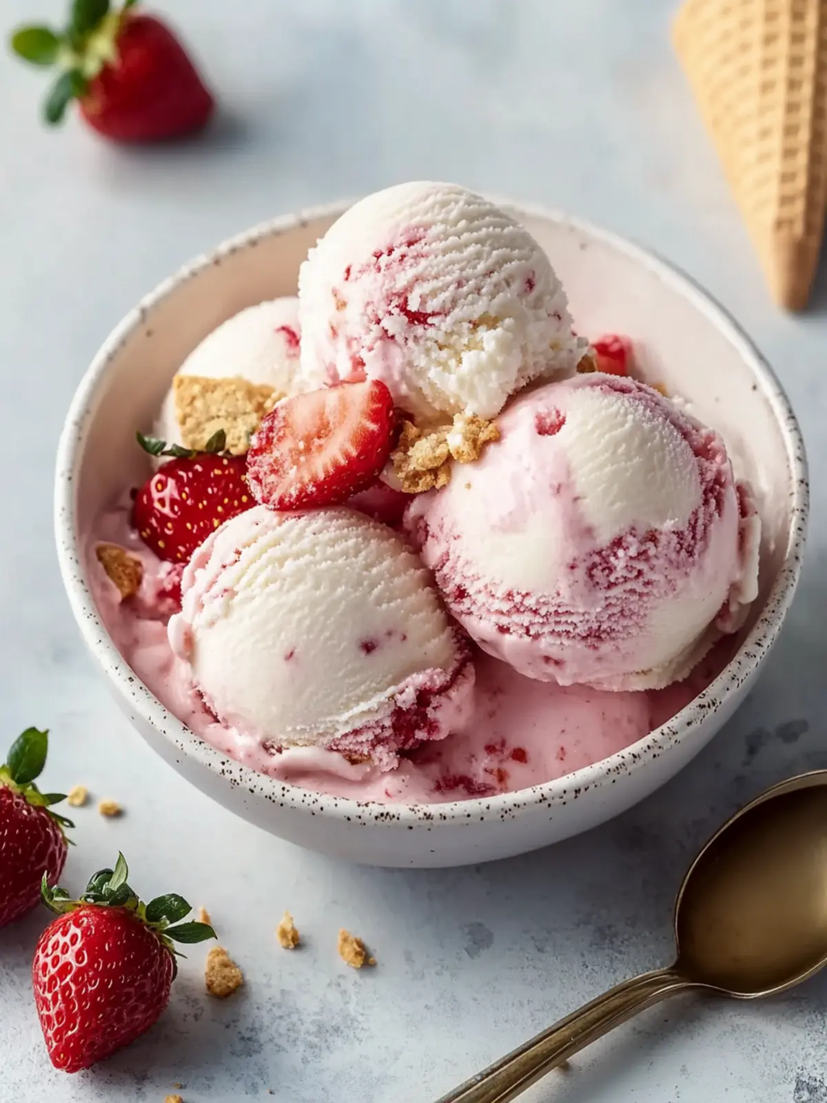 Homemade Strawberry Cheesecake Gelato You'll Adore 3 Strawberry Cheesecake Gelato