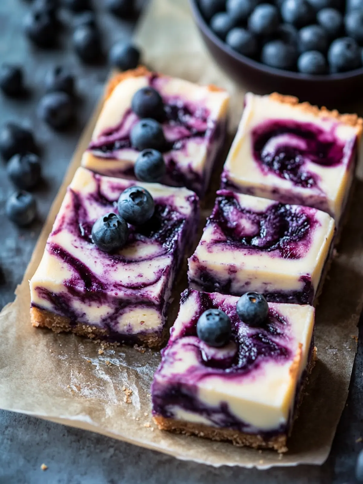 Blueberry Swirl Cheesecake Bars That Steal the Show 2 Blueberry Swirl Cheesecake Bars
