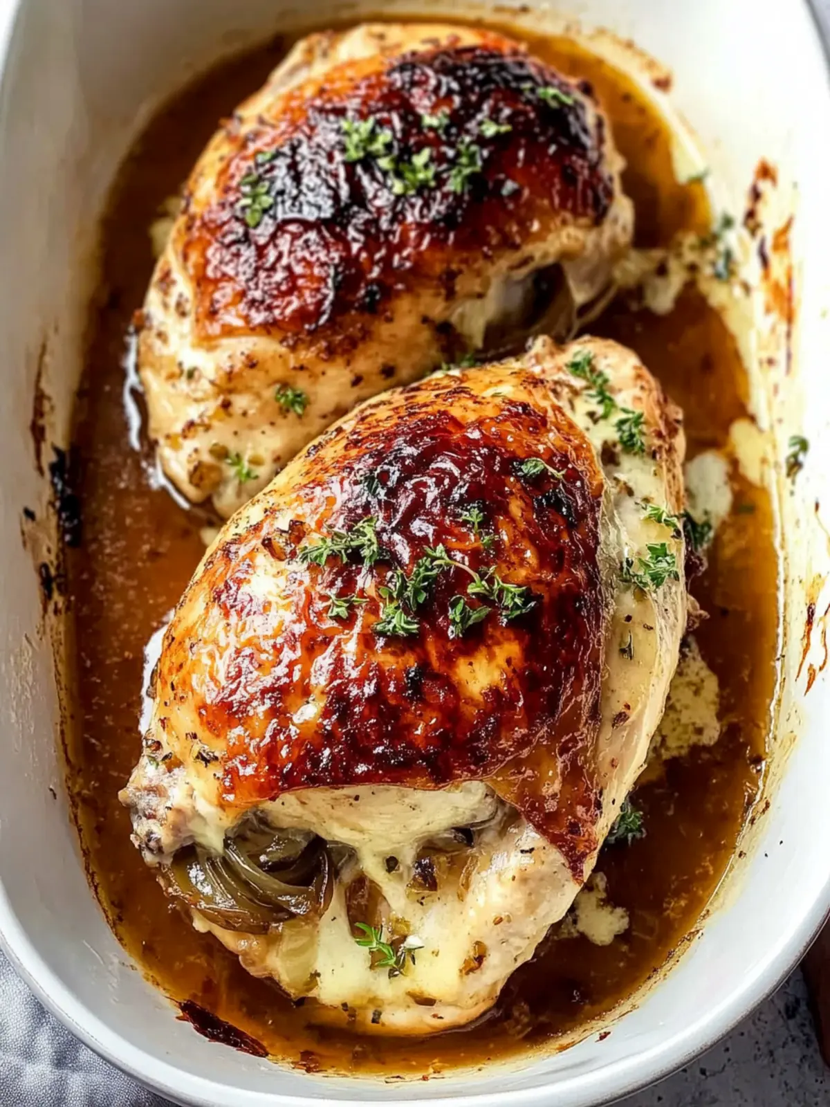 French Onion Stuffed Chicken: Comfort Food at Its Best 3 French Onion Stuffed Chicken