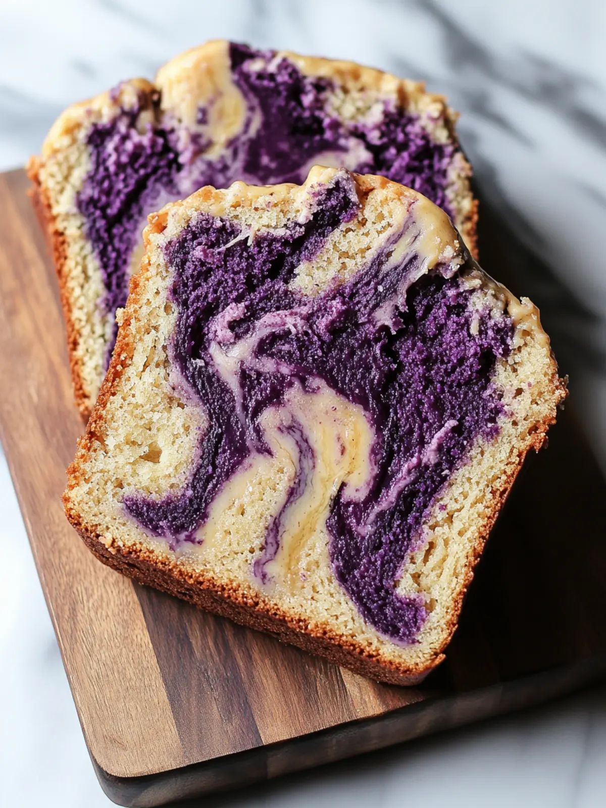 Vegan Marbled Ube Banana Bread That Will Wow Your Tastebuds 3 Marbled Ube Banana Bread