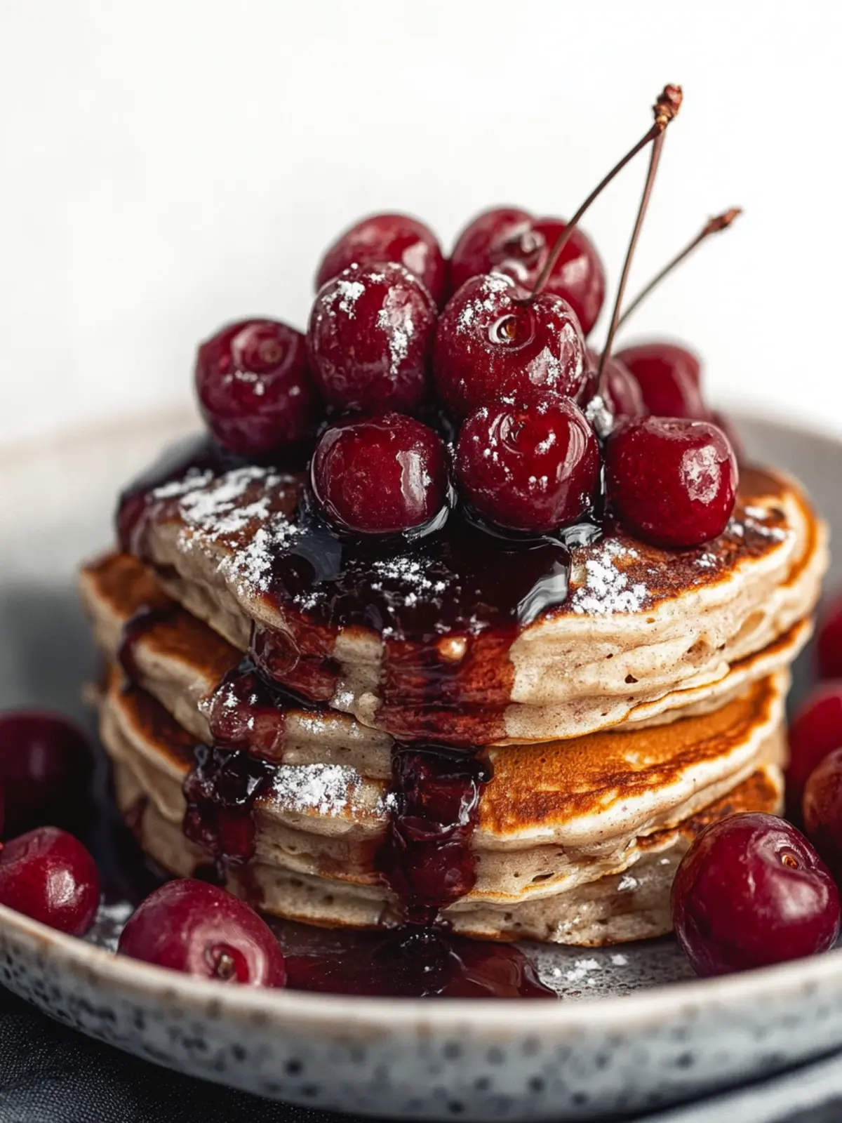 Irresistibly Fluffy Cherry Pancakes with Chocolate Delight 2 Cherry Pancakes
