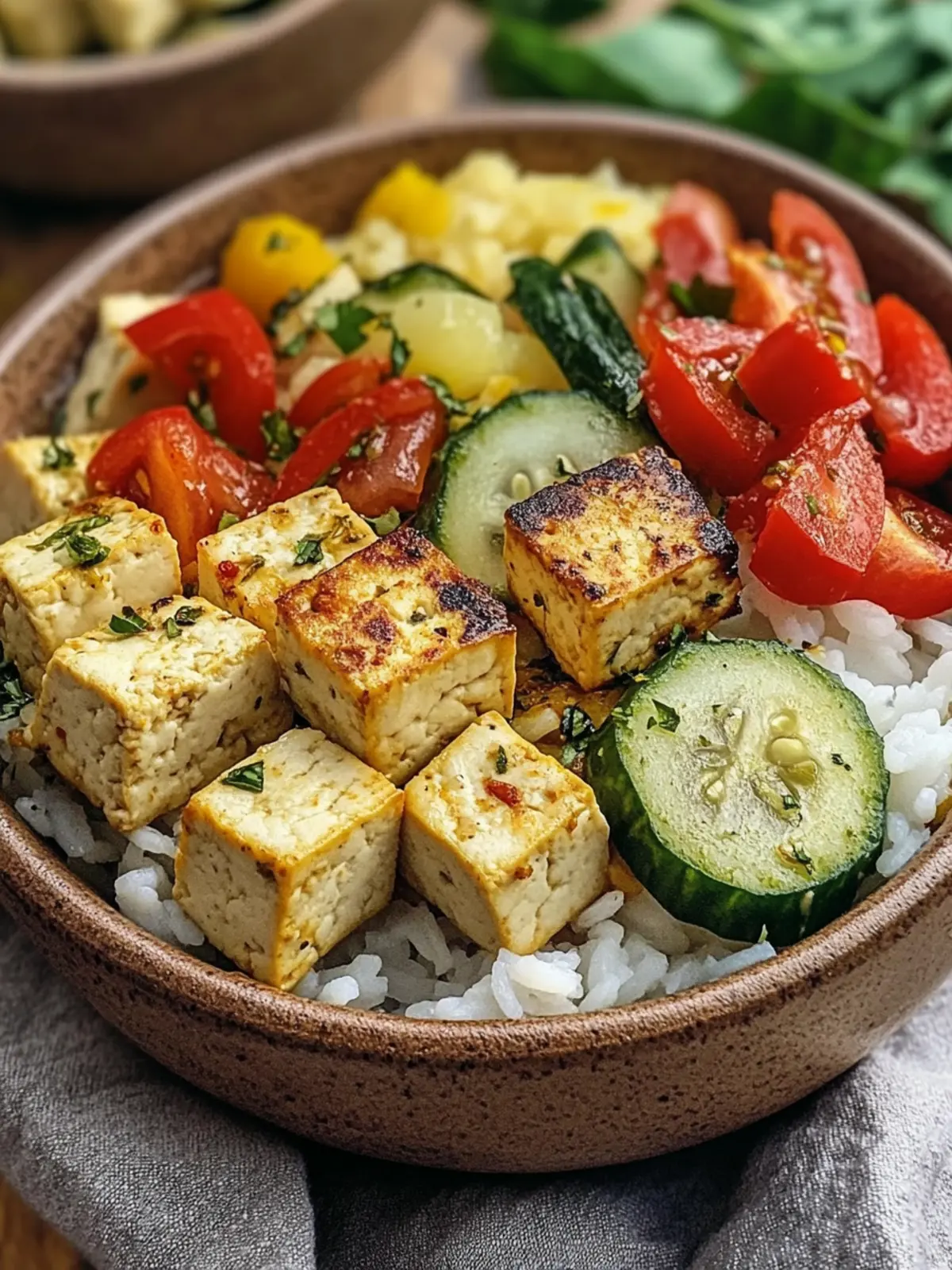 Greek Tofu & Rice Bowls: Healthy Flavor in Every Bite 2 Greek Tofu & Rice Bowls