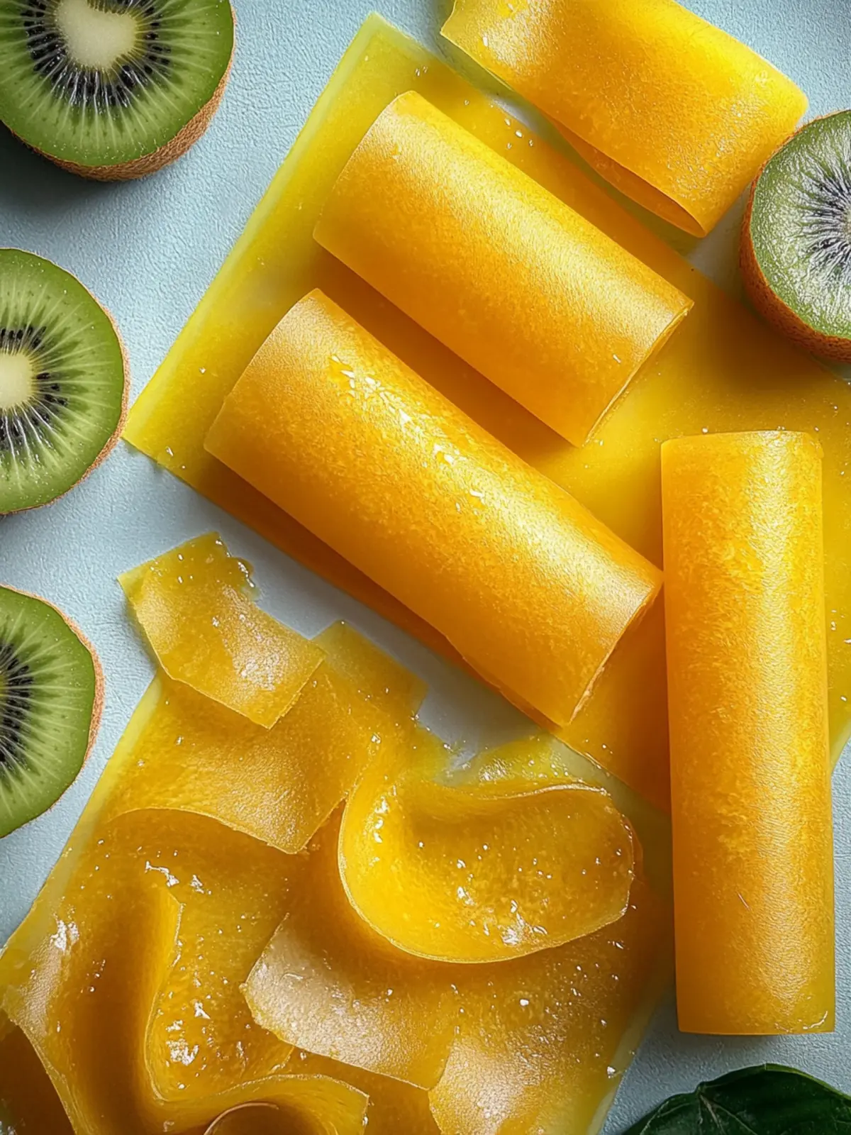 Delicious Mango & Kiwi Fruit Roll Ups for Kids and You 3 Mango & Kiwi Fruit Roll Ups