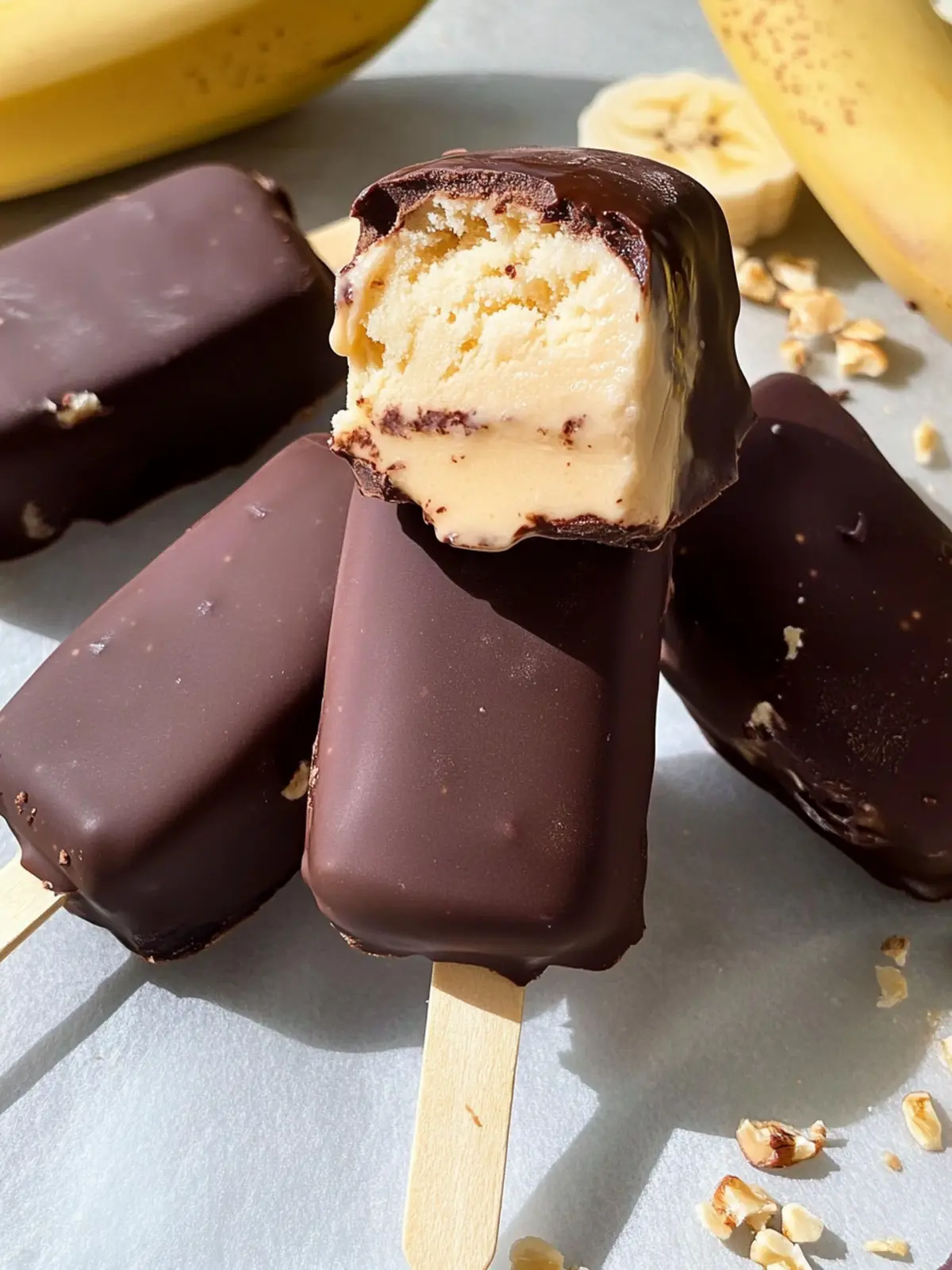 Delicious Chocolate Covered Banana Ice Cream Bars You’ll Love 3 Chocolate Covered Banana Ice Cream Bars
