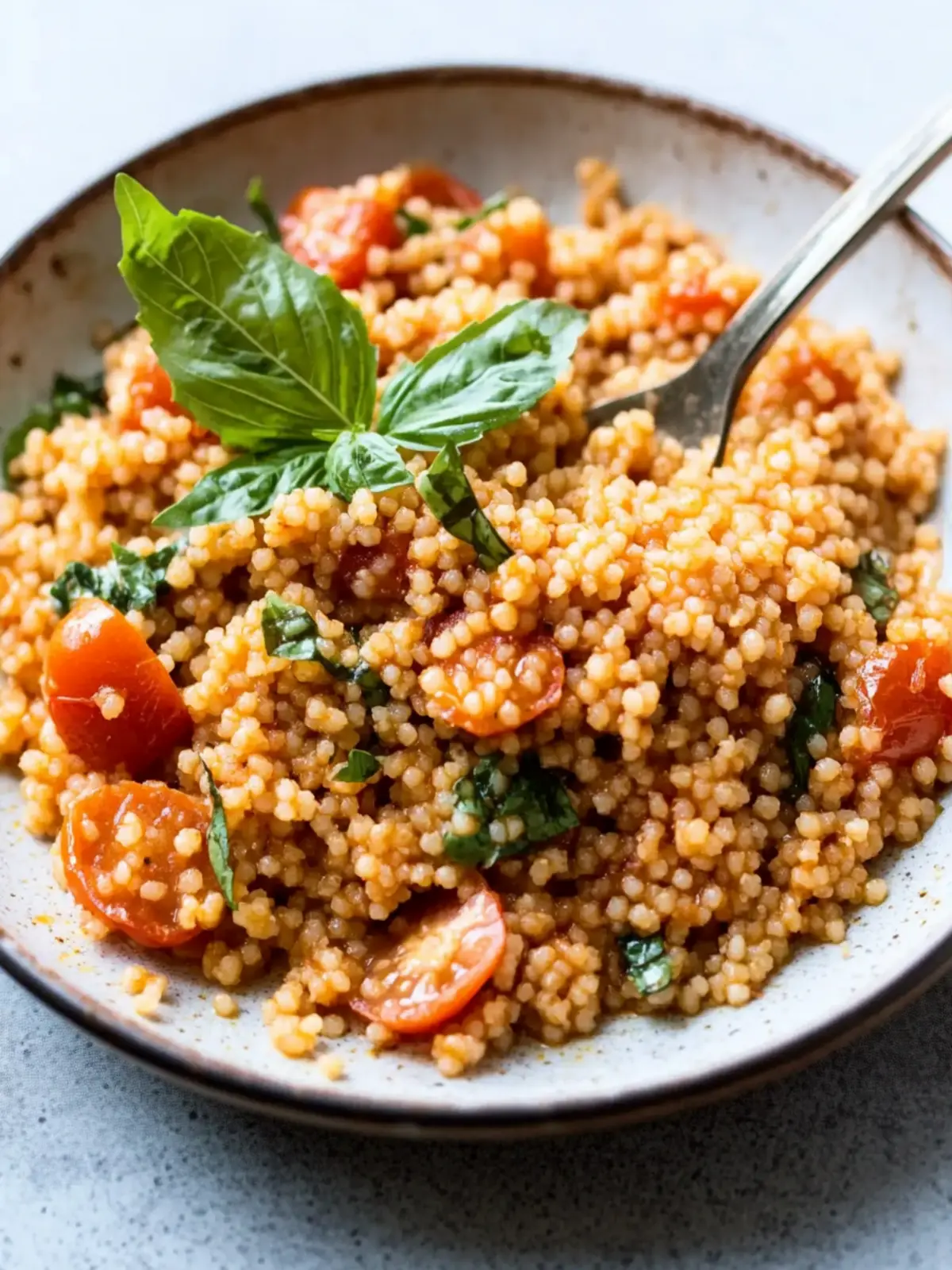 One-Pan Couscous With Garlic, Tomato and Basil Magic 3 One-Pan Couscous With Garlic, Tomato and Basil