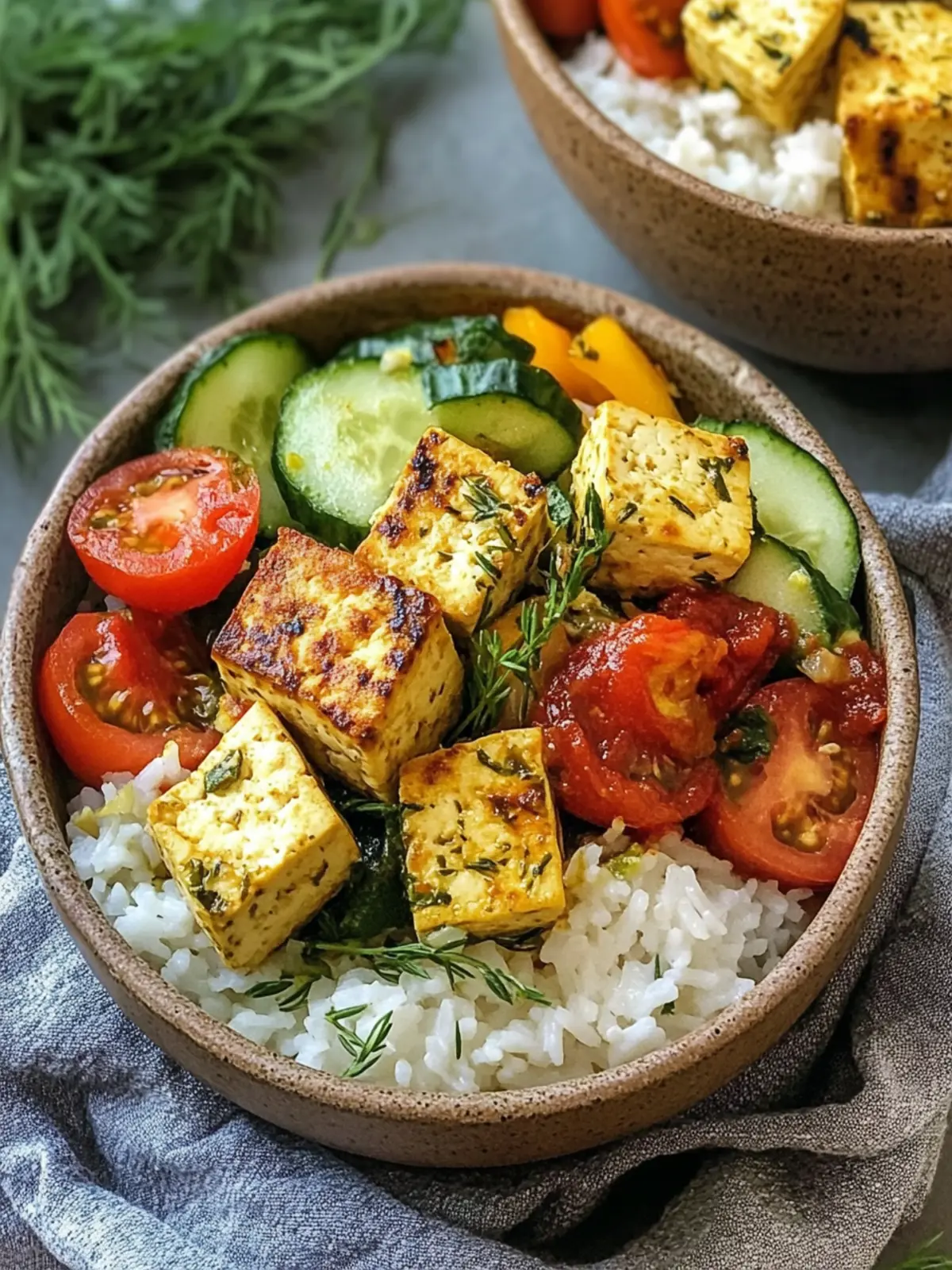 Greek Tofu & Rice Bowls: Healthy Flavor in Every Bite 3 Greek Tofu & Rice Bowls