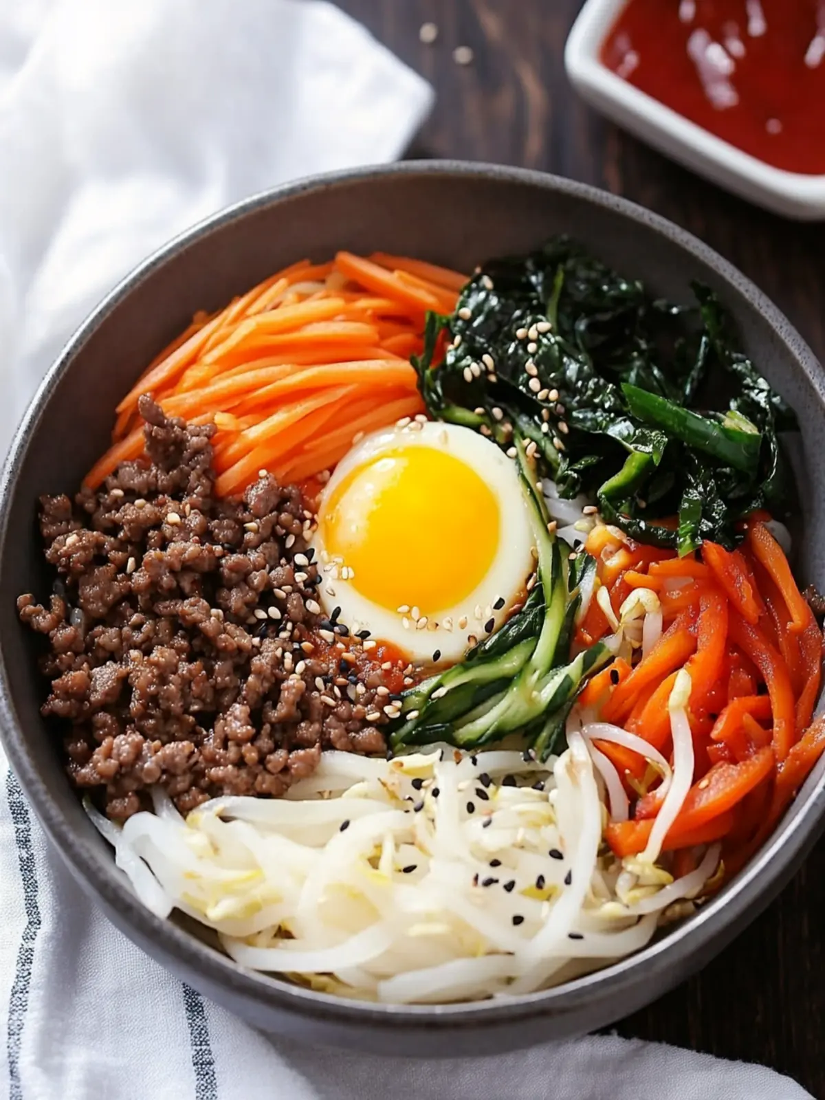Delicious Bibimbap with Ground Beef: A Flavorful Twist! 2 Bibimbap with Ground Beef