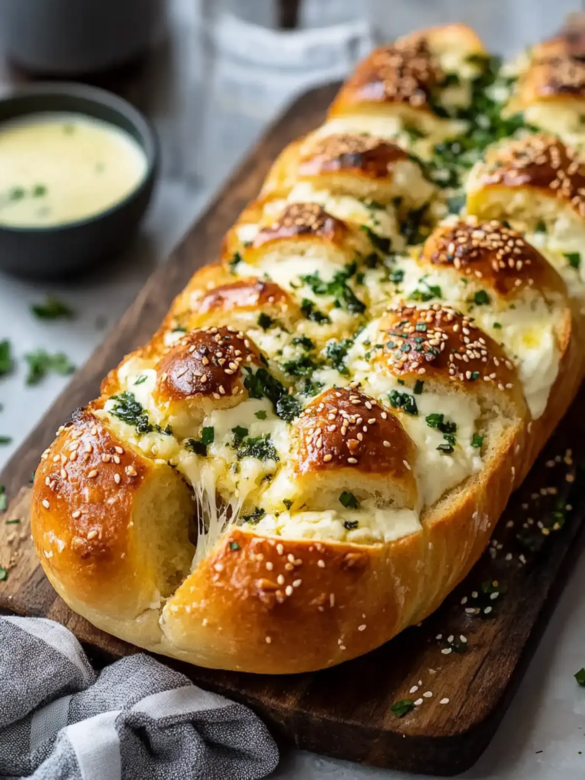 Savor the Flavor: Homemade Korean Cream Cheese Garlic Bread 2 Homemade Korean Cream Cheese Garlic Bread