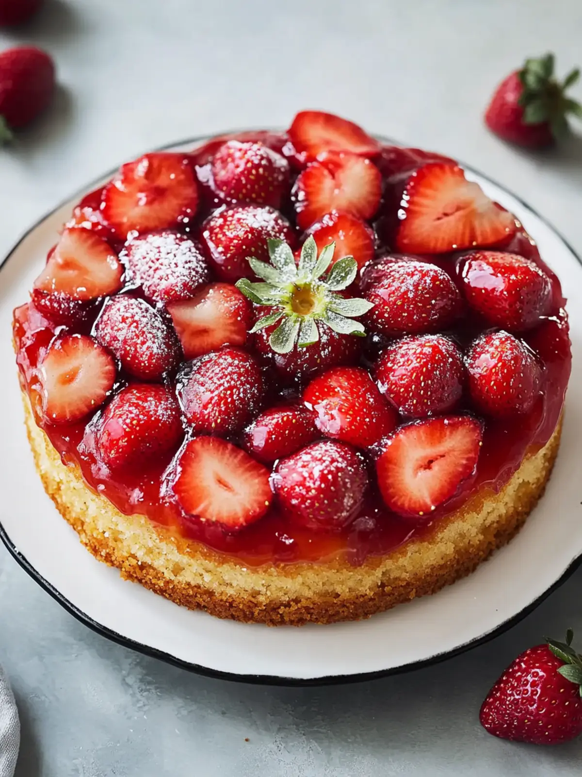 Mouthwatering Strawberry Upside Down Cake You’ll Love 4 Strawberry Upside Down Cake