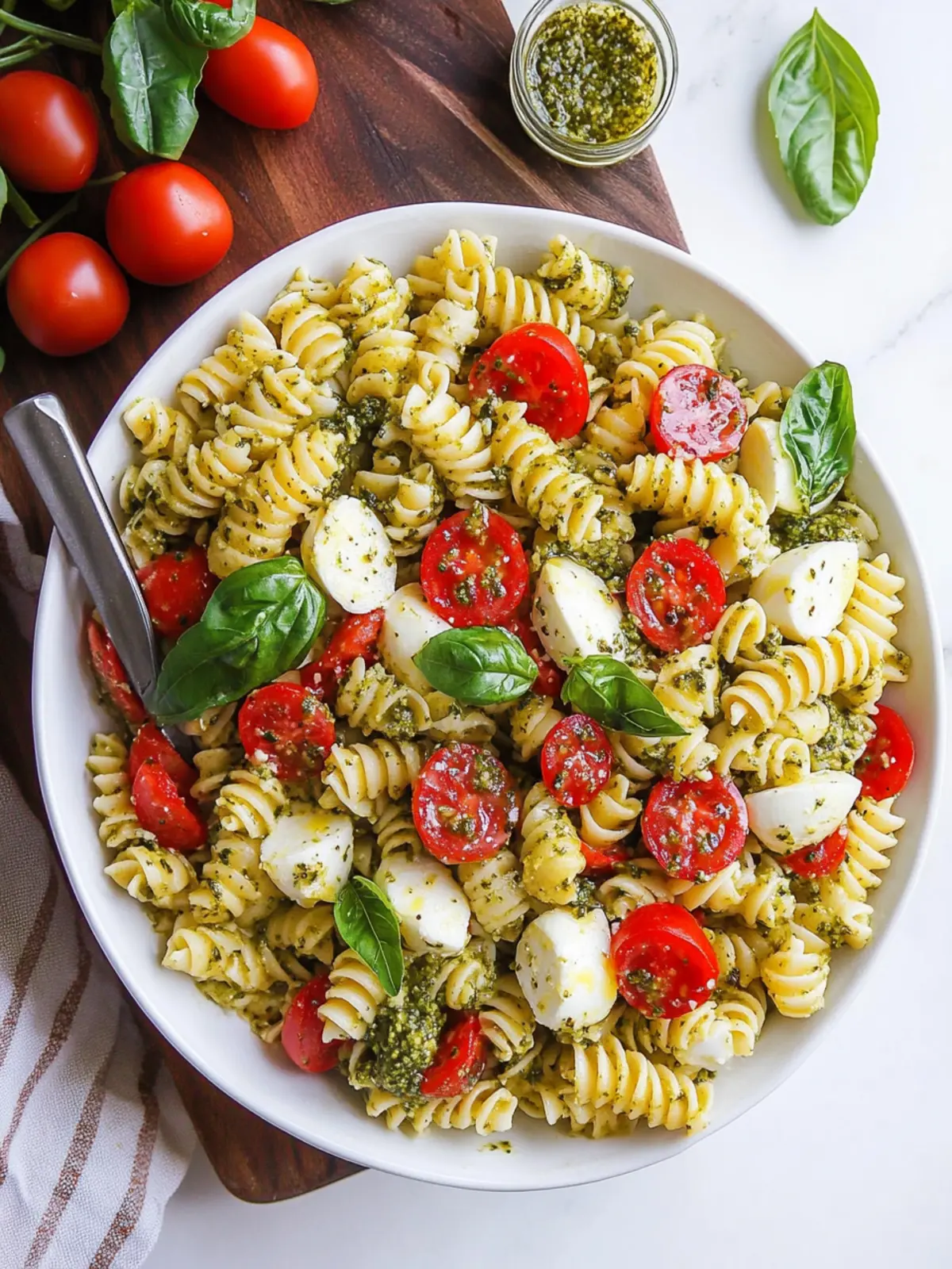 Pesto Caprese Pasta Salad That Will Revamp Your Summer Meals 2 Pesto Caprese Pasta Salad