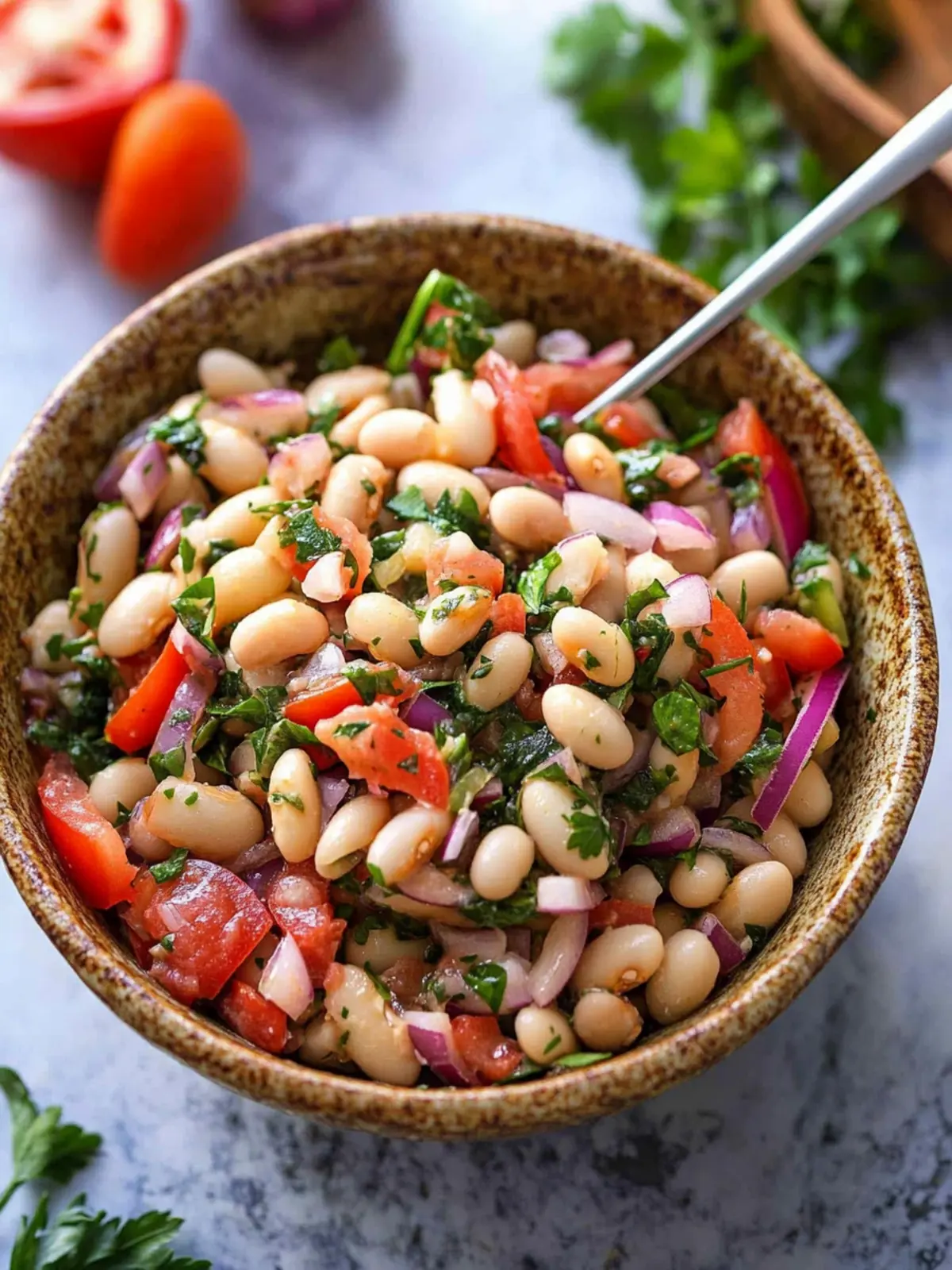 Turkish White Bean Salad That's Bursting with Flavor 3 Turkish White Bean Salad