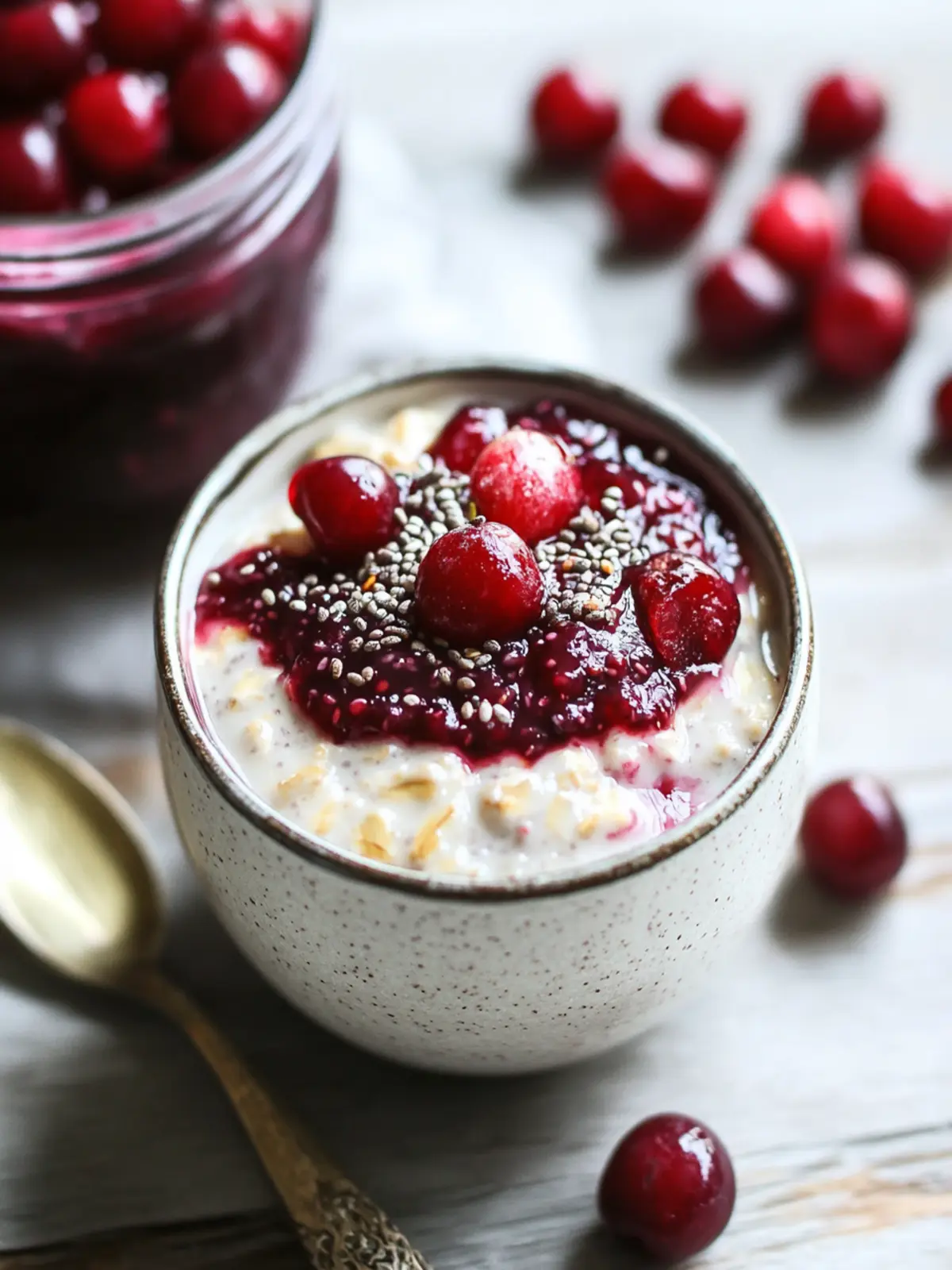 Delicious Overnight Oats with Cherry Chia Seed Jam Magic 2 Overnight Oats with Cherry Chia Seed Jam