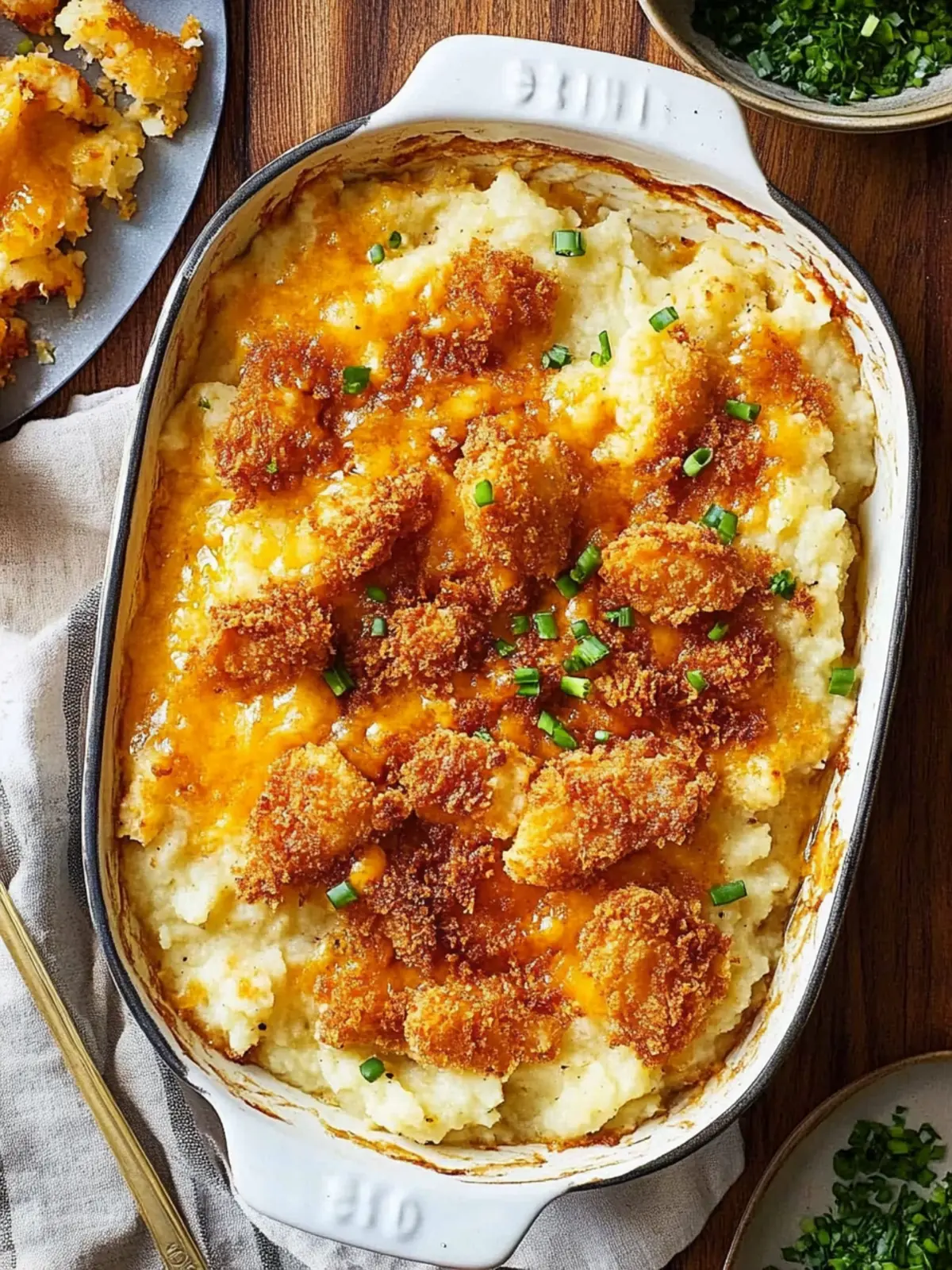 Crispy Chicken Mashed Potato Casserole for Ultimate Comfort 4 Mashed Potato Casserole with Crispy Chicken