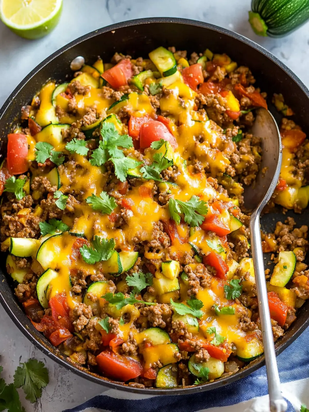 Quick and Delicious One-Pan Taco Zucchini Skillet Recipe 4 One-Pan Taco Zucchini Skillet
