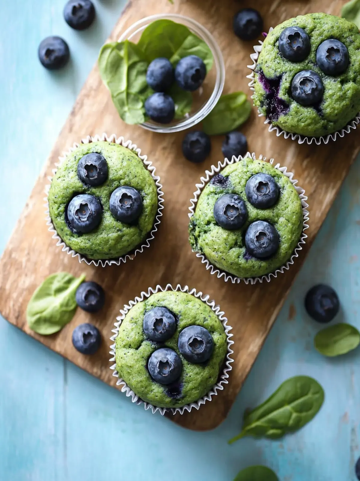 Delicious Spinach Blender Muffins with Blueberries Made Easy 3 Spinach Blender Muffins with Blueberries