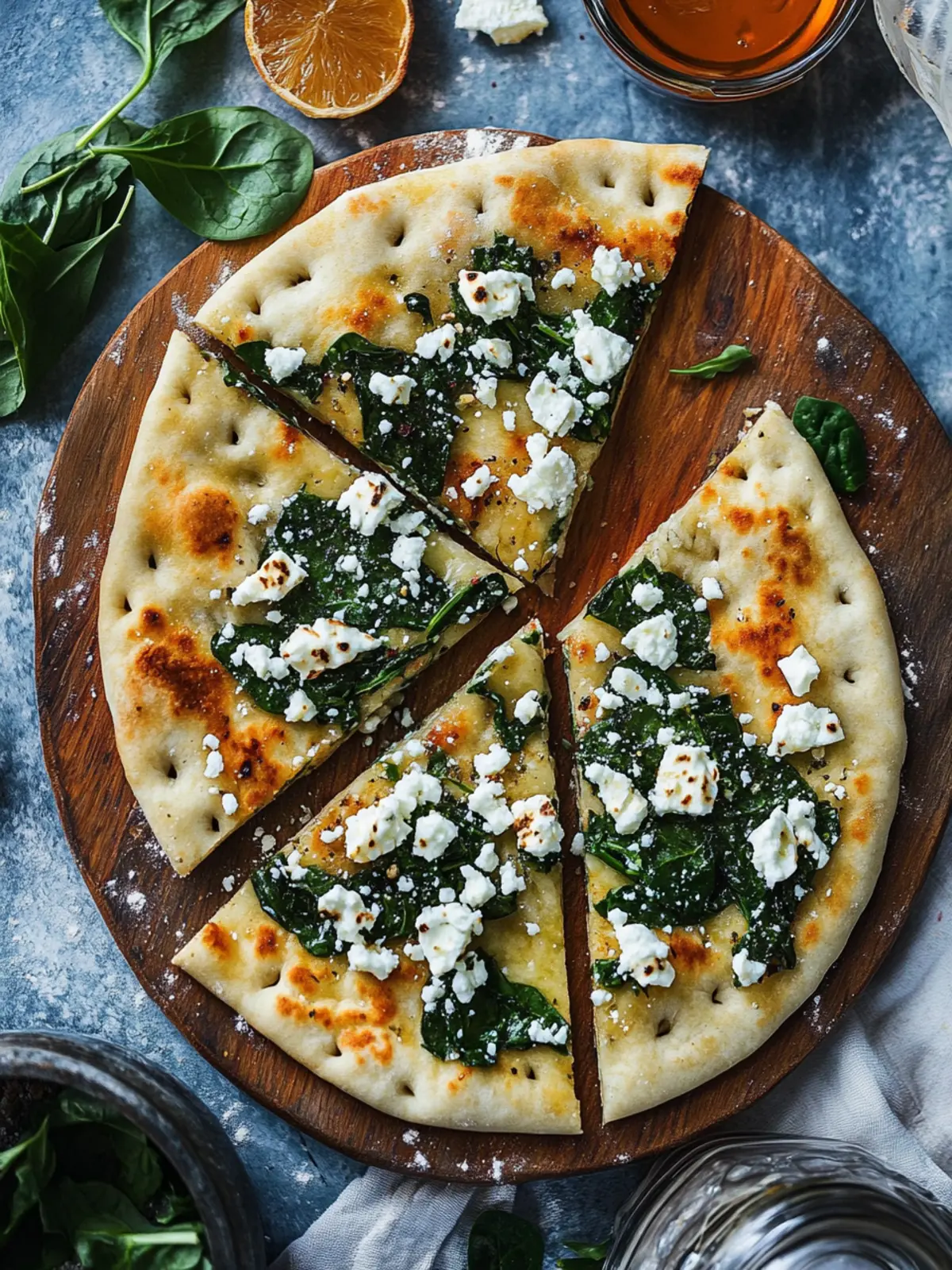 Spinach and Feta Stuffed Flatbread: A Flavorful Escape 2 Spinach And Feta Stuffed Flatbread