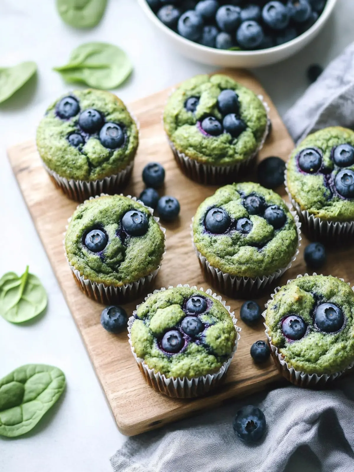 Delicious Spinach Blender Muffins with Blueberries Made Easy 4 Spinach Blender Muffins with Blueberries