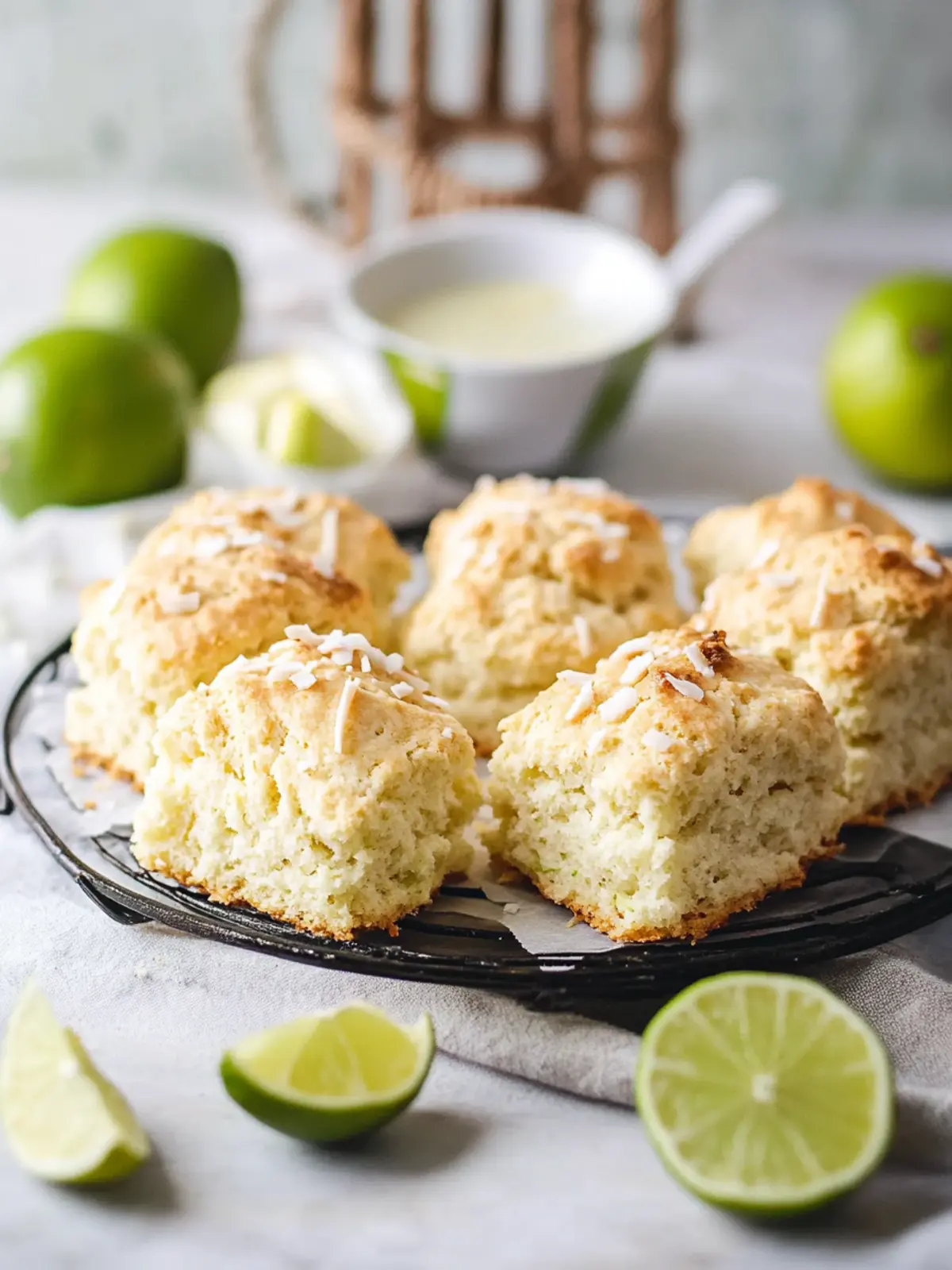 Deliciously Zesty Coconut Scones with Lime for Easy Baking 4 Coconut Scones with Lime