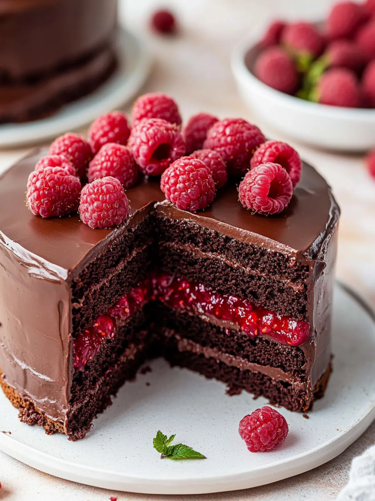 Decadent Chocolate Raspberry Cake to Delight Your Taste Buds 3 Chocolate Raspberry Cake