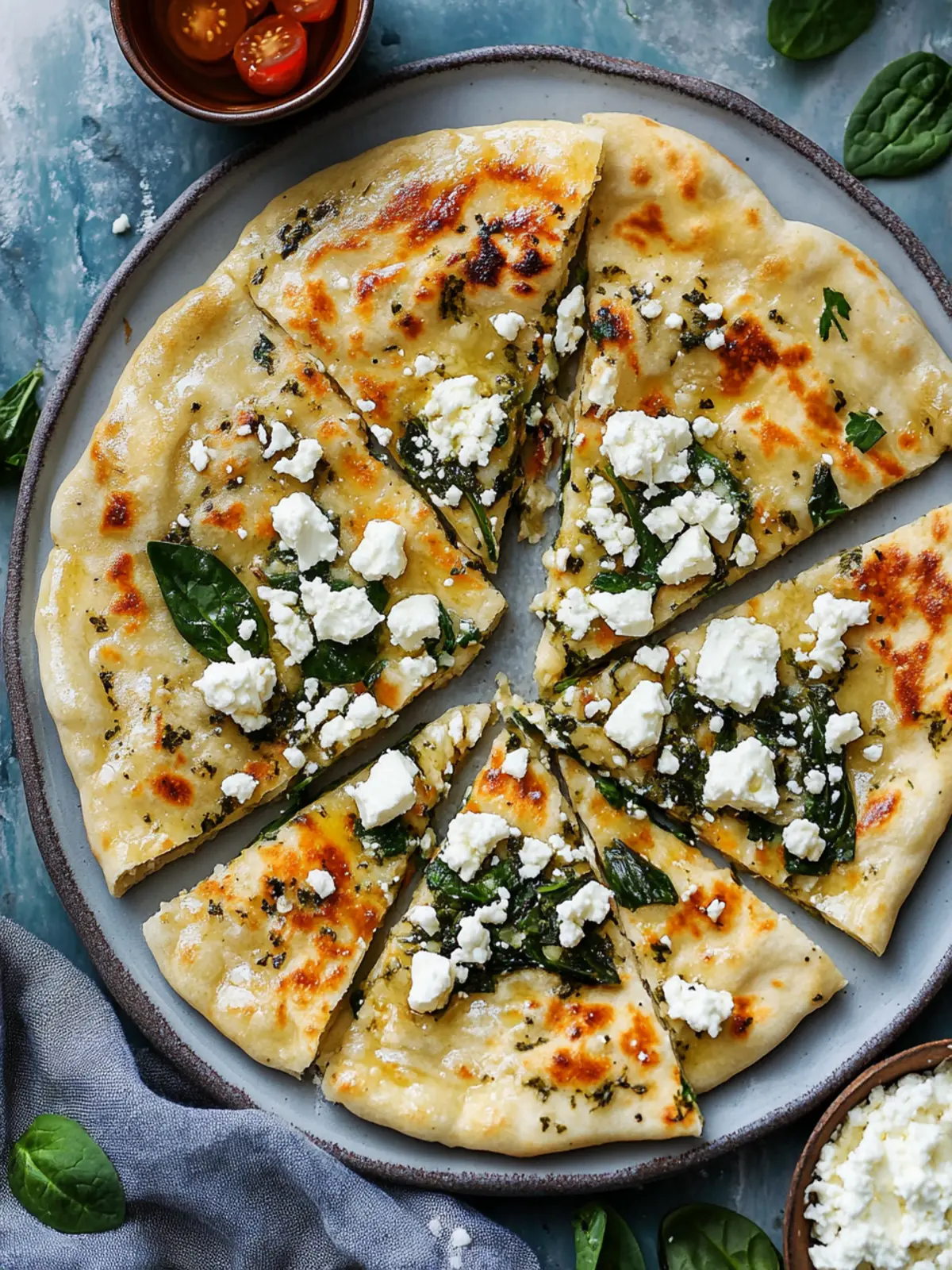 Spinach and Feta Stuffed Flatbread: A Flavorful Escape 3 Spinach And Feta Stuffed Flatbread