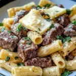 Savor Garlic Butter Steak Tips with Cheesy Rigatoni Tonight 8 Garlic Butter Steak Tips with Cheesy Rigatoni