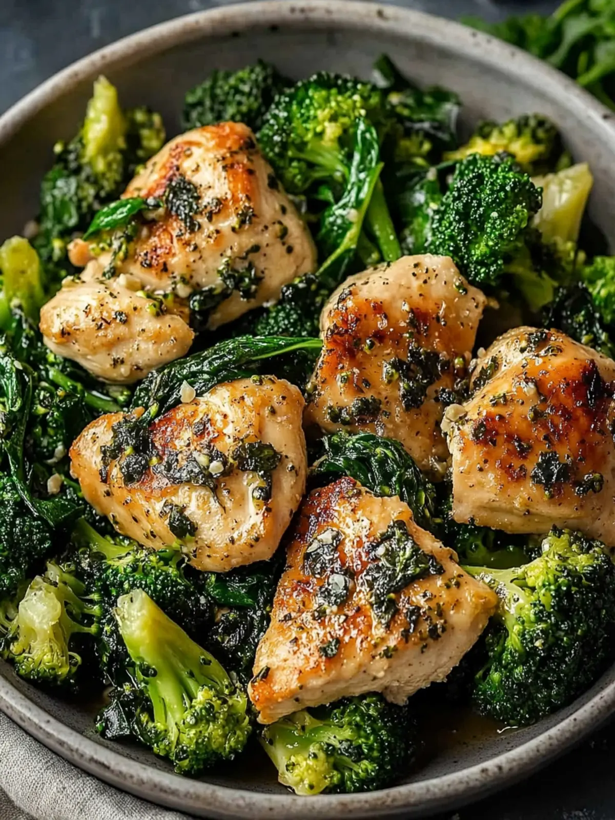 Sizzle Up Garlic Chicken with Broccoli and Spinach Tonight 2 Garlic Chicken with Broccoli and Spinach
