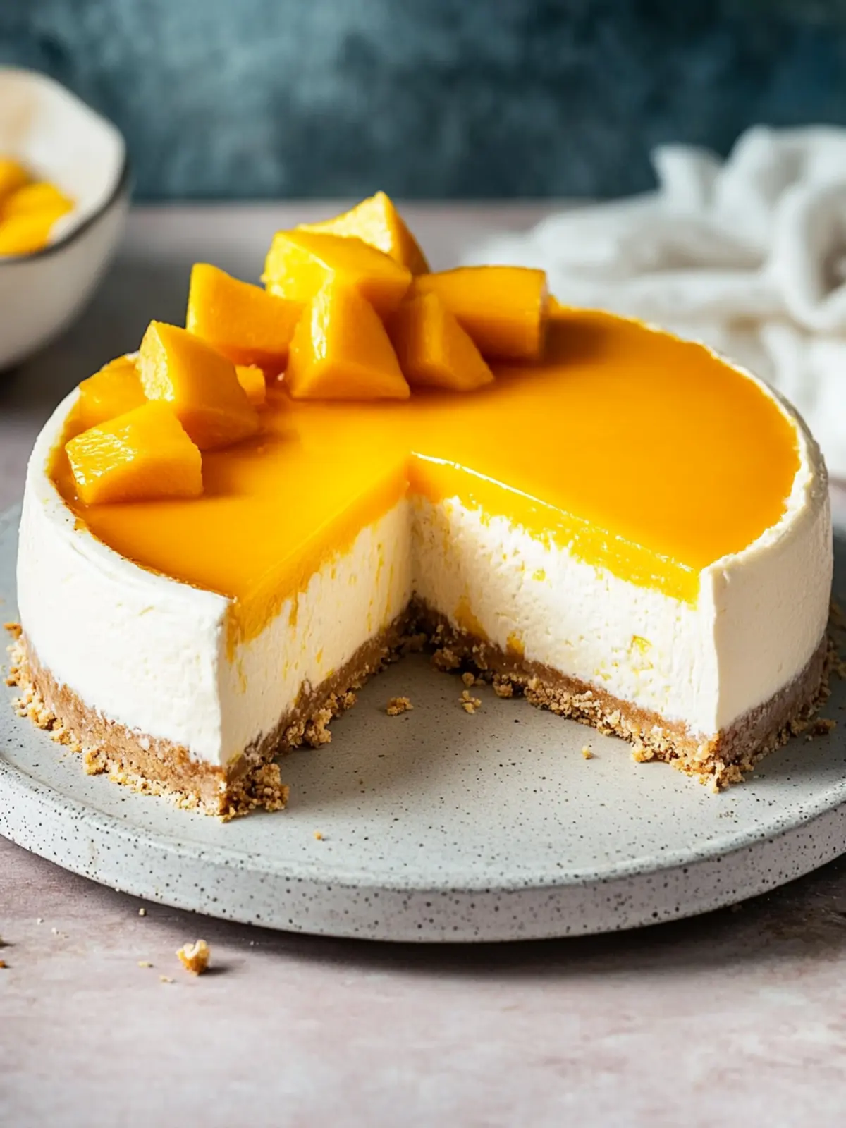 Creamy No Bake Mango Cheesecake That Wows Your Taste Buds 5 Mango Cheesecake