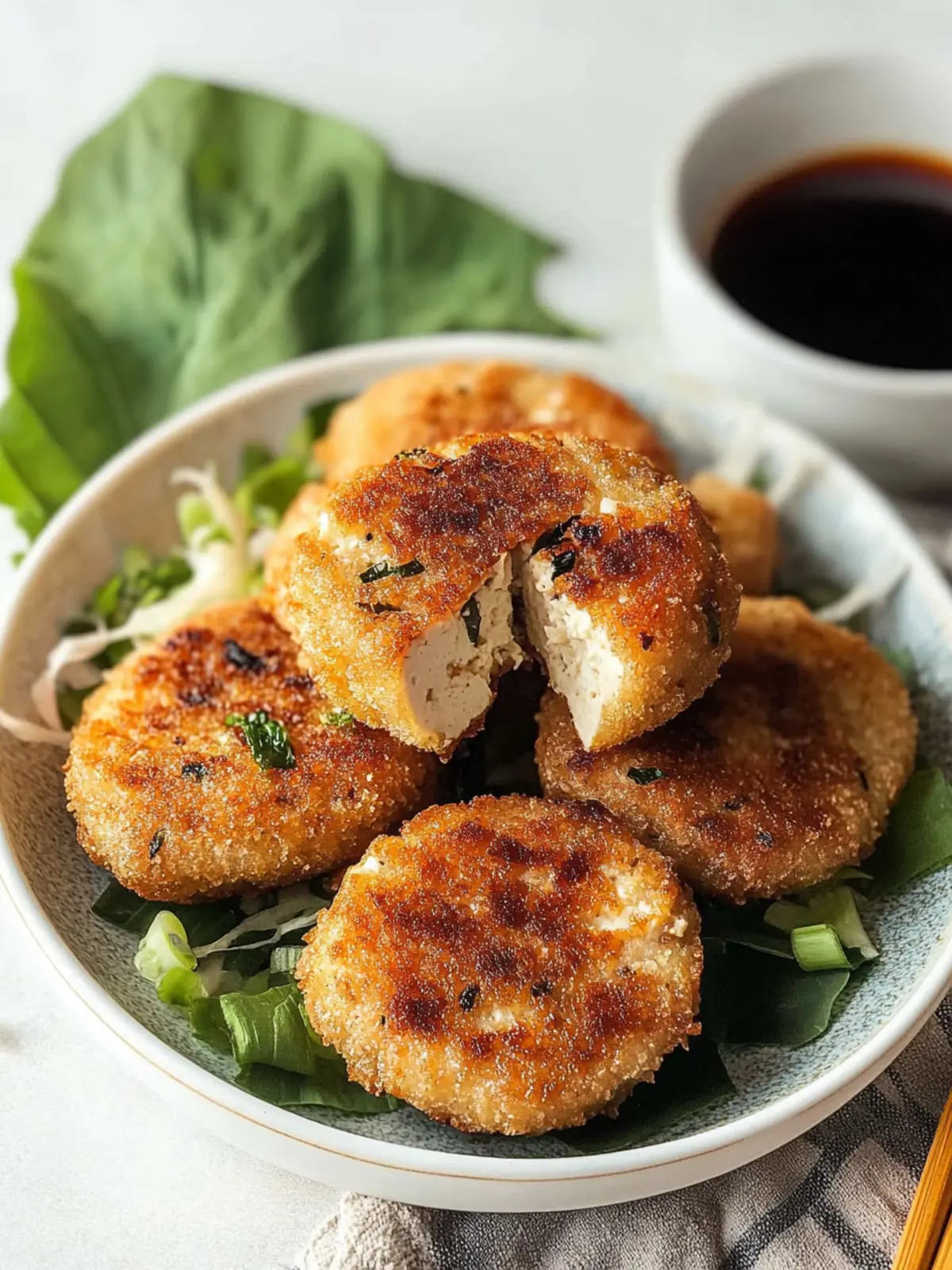 Crispy Japanese Fried Tofu Patties for a Healthy Snack 4 Japanese Fried Tofu Patties