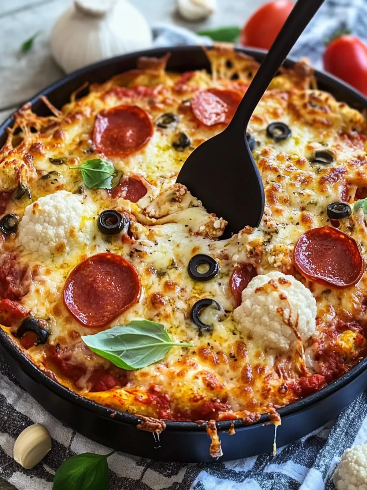 Irresistible Cauliflower Pizza Casserole Everyone Will Love 4 Cauliflower Pizza Casserole