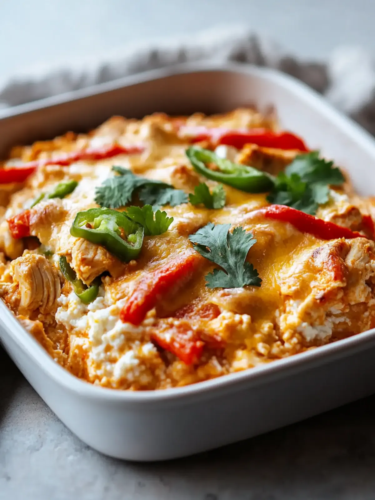 Satisfy Your Cravings with Chicken Fajita Cottage Cheese Bake 4 Chicken Fajita Cottage Cheese Bake