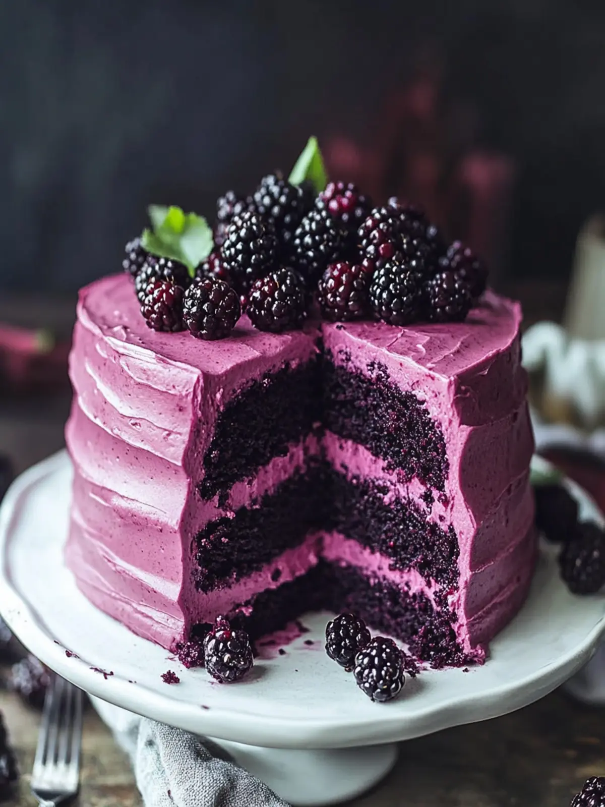 Indulge in Decadent Blackberry Velvet Cake Today 4 Blackberry Velvet Cake