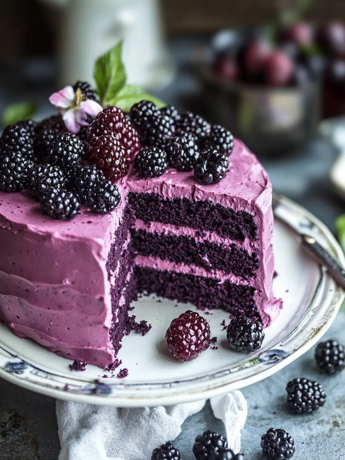 Indulge in Decadent Blackberry Velvet Cake Today 2 Blackberry Velvet Cake