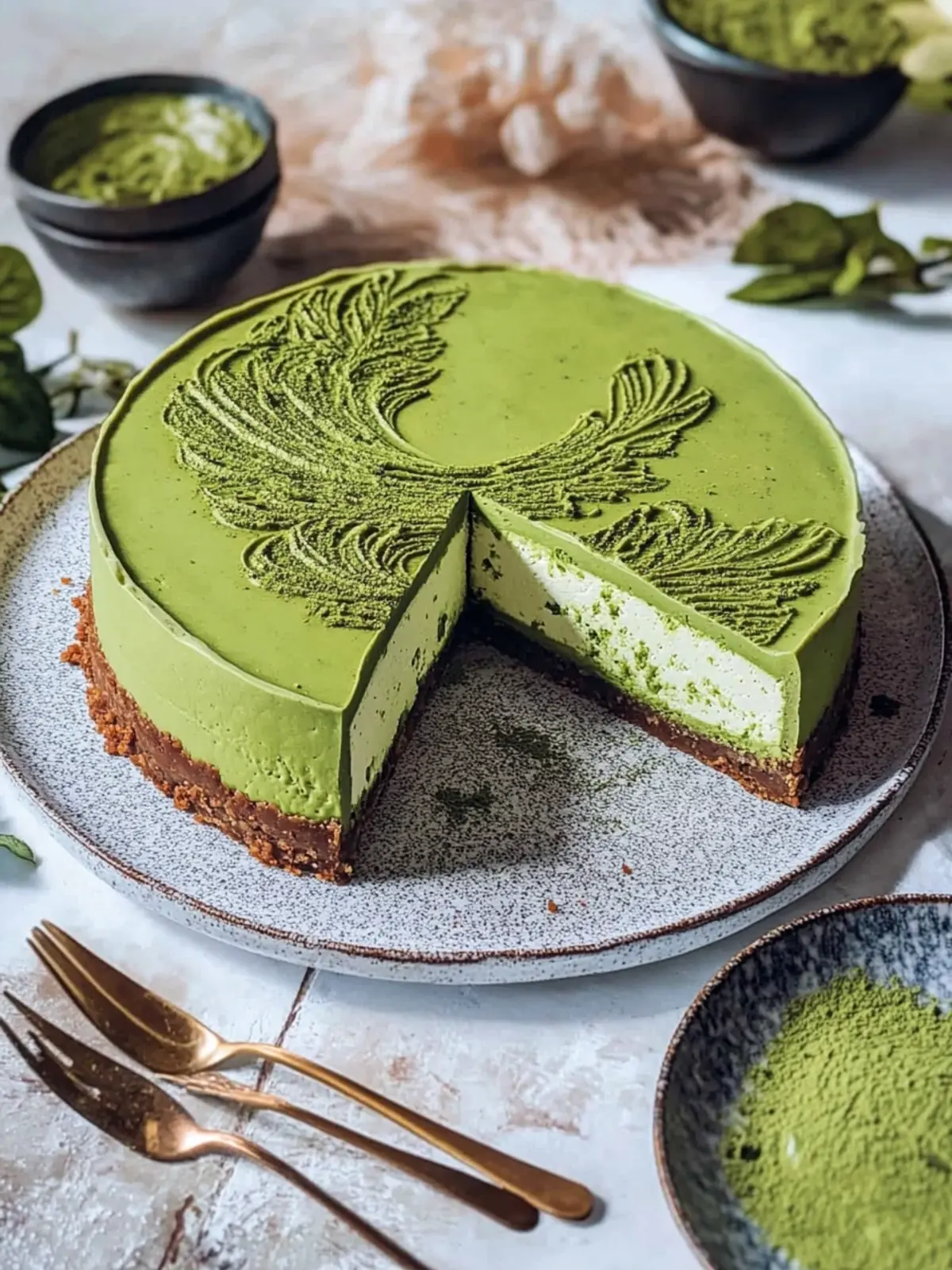 Delicious Tofu Matcha Cheesecake That’s No-Bake and Guilt-Free 4 Tofu Matcha Cheesecake