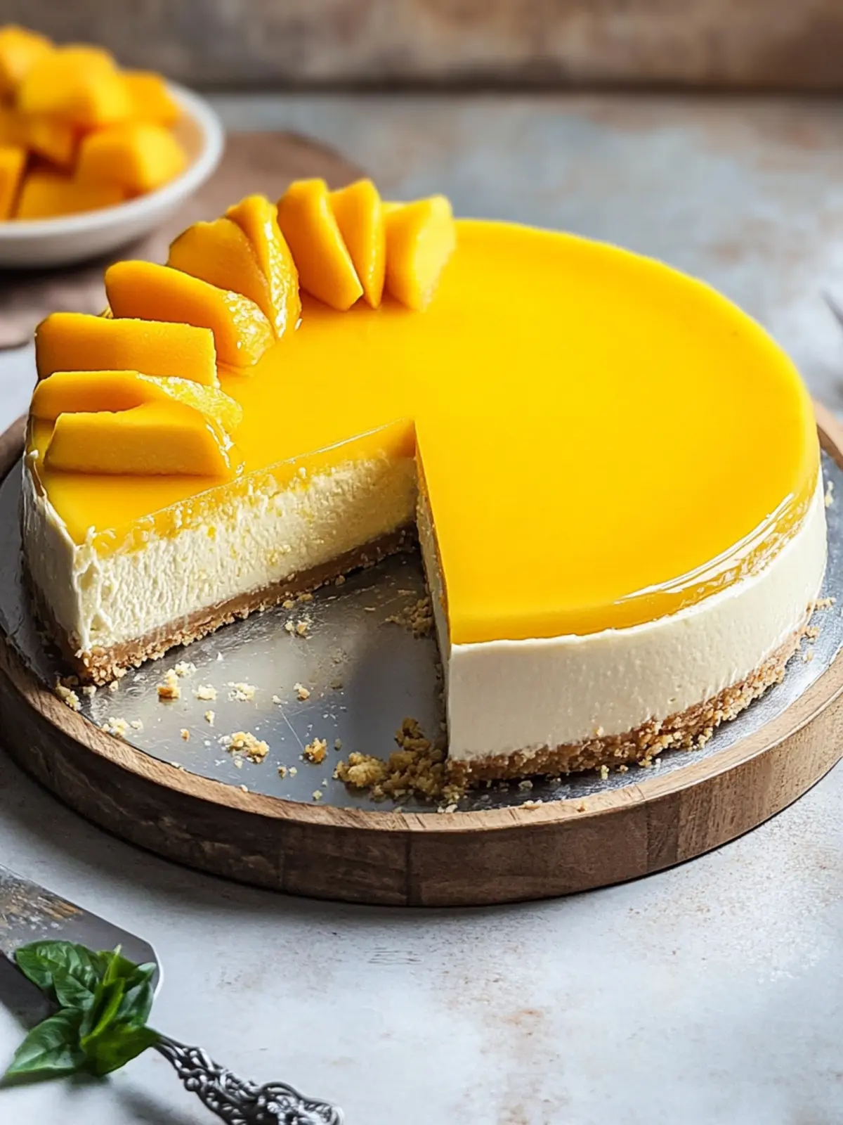 Creamy No Bake Mango Cheesecake That Wows Your Taste Buds 3 Mango Cheesecake