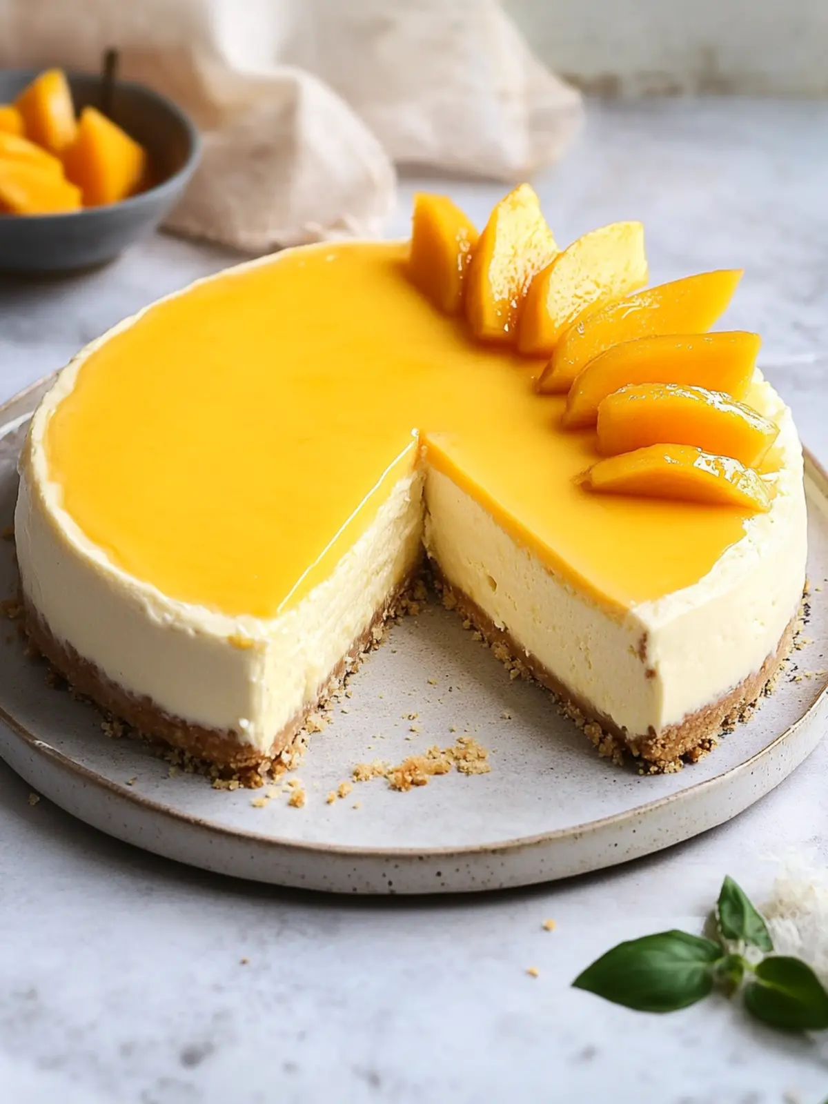 Creamy No Bake Mango Cheesecake That Wows Your Taste Buds 4 Mango Cheesecake