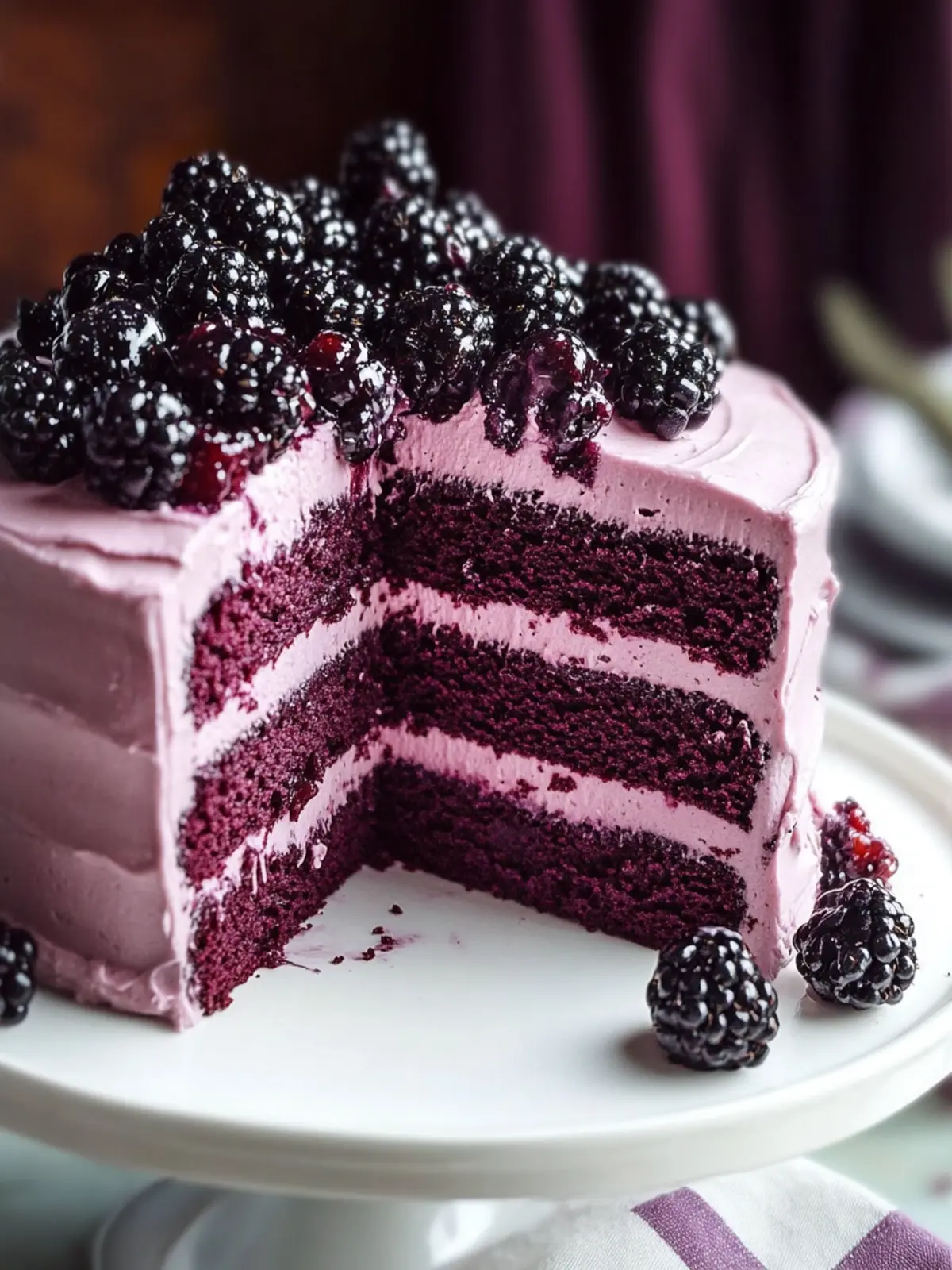 Indulge in Decadent Blackberry Velvet Cake Today 3 Blackberry Velvet Cake