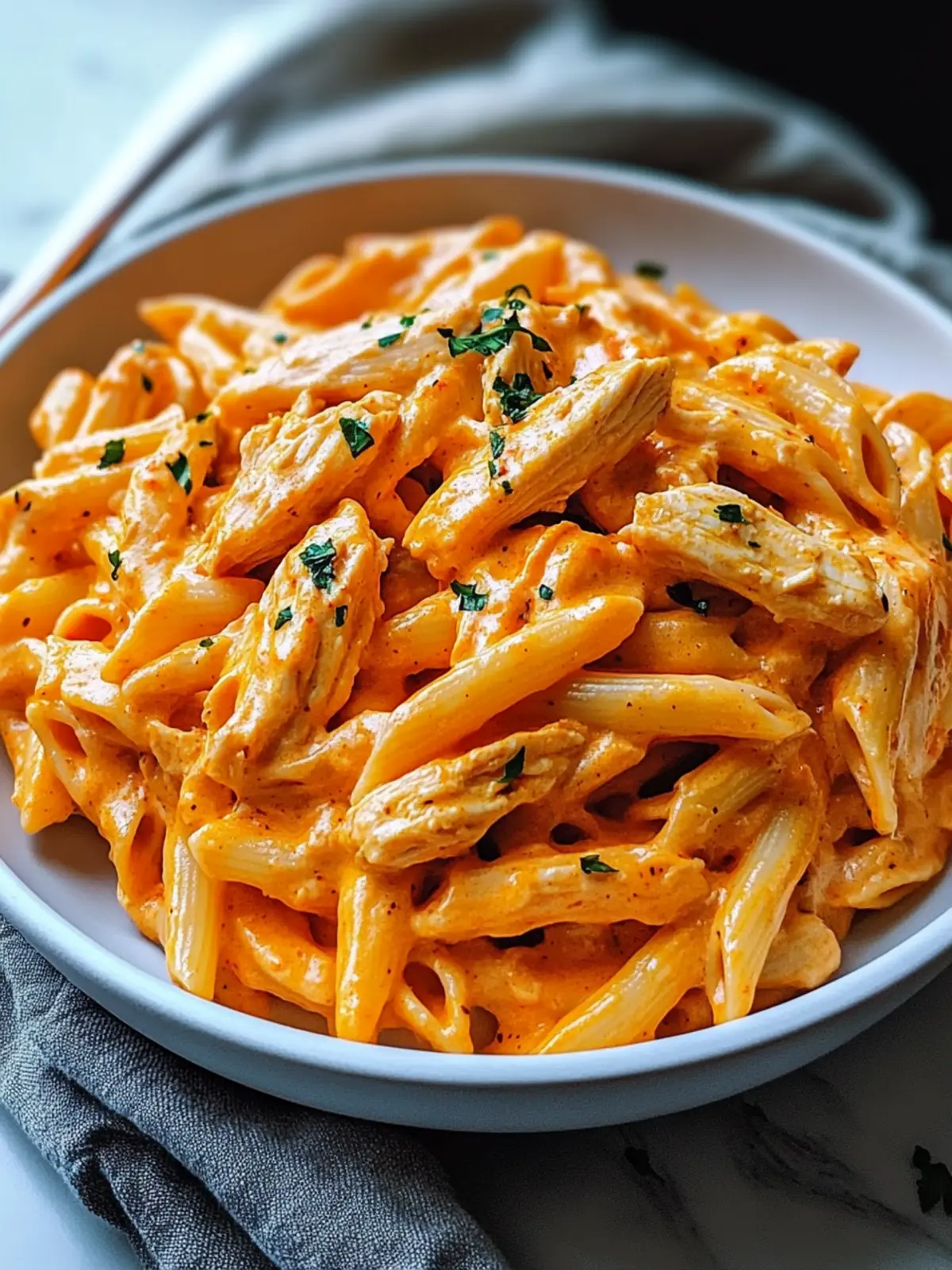 Delicious One-Pot Creamy Buffalo Chicken Pasta in 25 Minutes! 3 One-Pot Creamy Buffalo Chicken Pasta