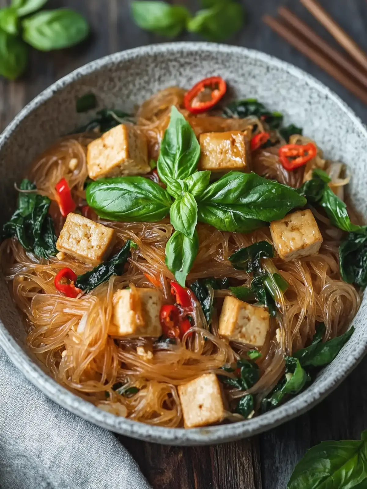 Basil and Tofu Vermicelli: A Flavor-Packed Comfort Bowl 2 Basil and Tofu Vermicelli