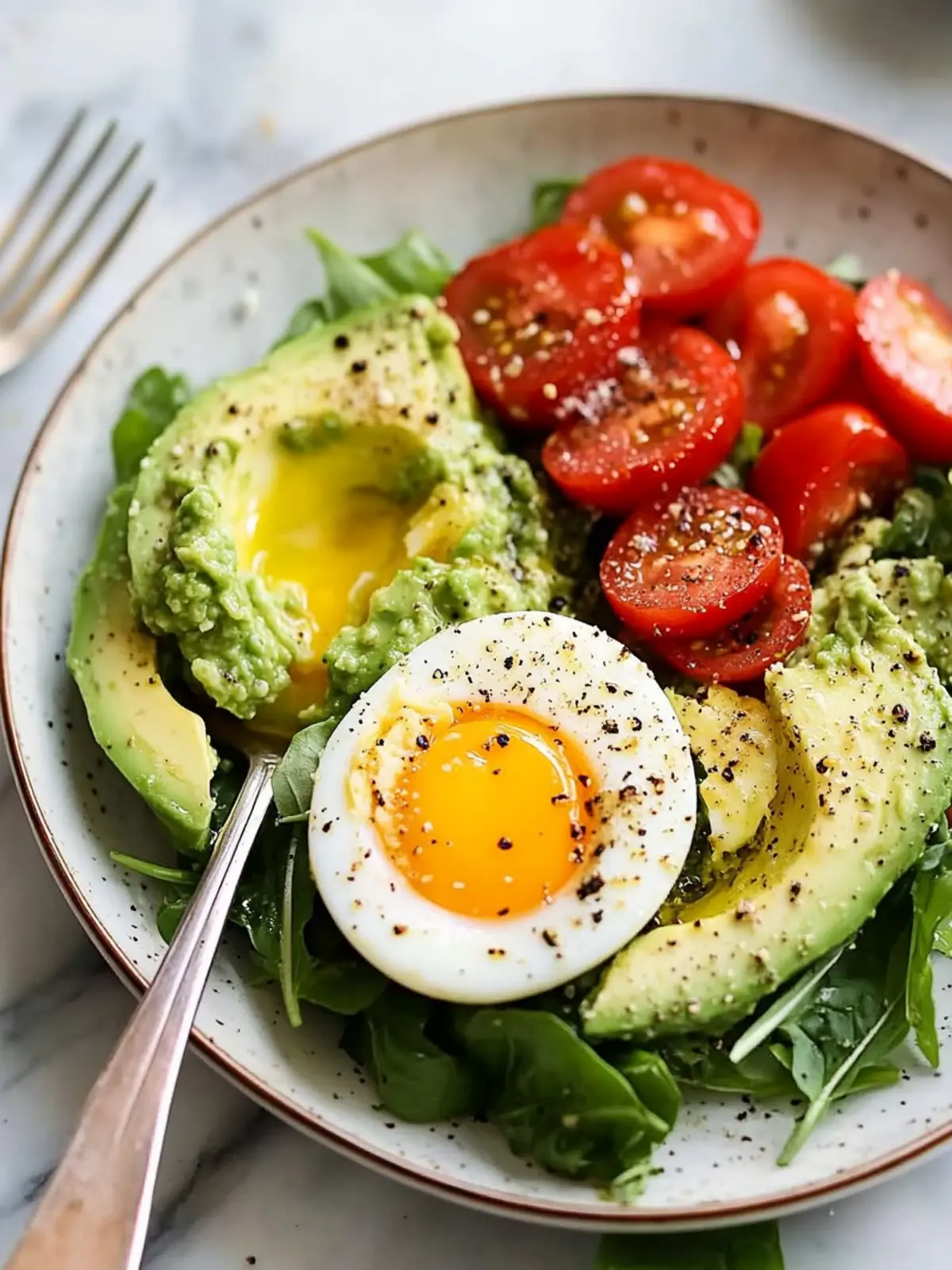 Pesto Tomato, Egg & Avocado Breakfast Salad to Brighten Mornings 4 Pesto Tomato, Egg & Avocado Breakfast Salad