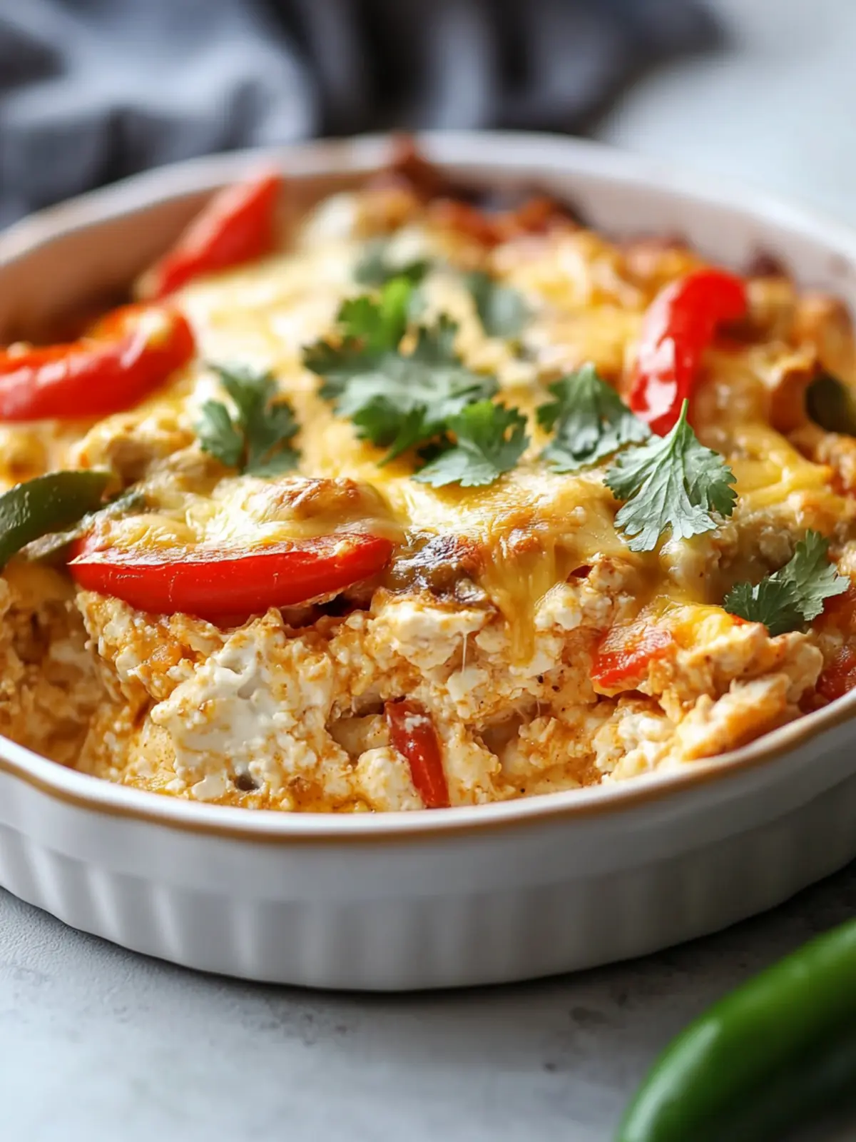 Satisfy Your Cravings with Chicken Fajita Cottage Cheese Bake 2 Chicken Fajita Cottage Cheese Bake