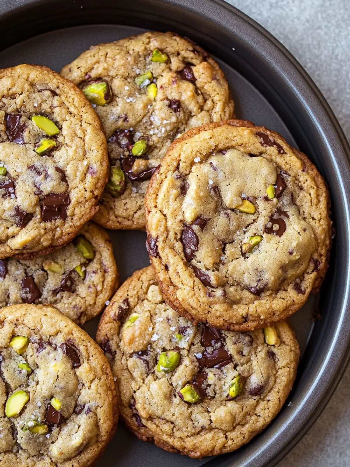 Decadent Salted Pistachio Dark Chocolate Chip Cookies Recipe 5 Salted Pistachio Dark Chocolate Chip Cookies