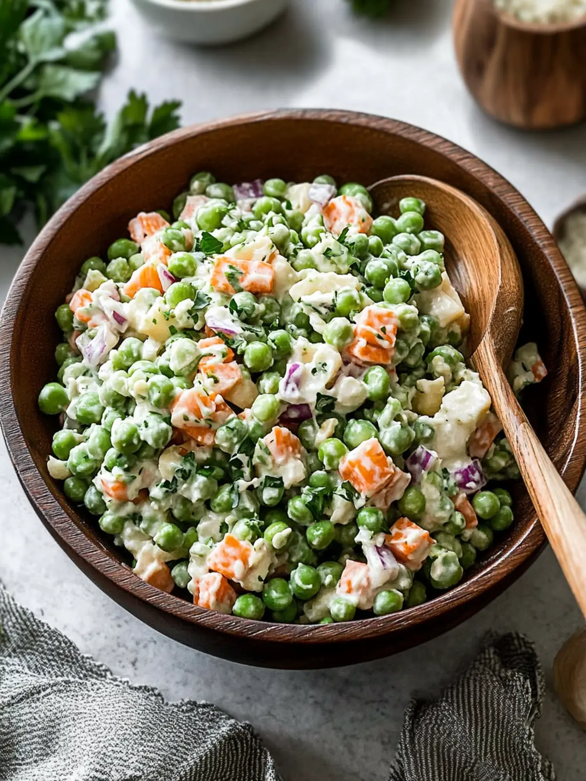 Zesty Pea Salad with Crispy Bacon and Cheddar Delight 5 Pea Salad