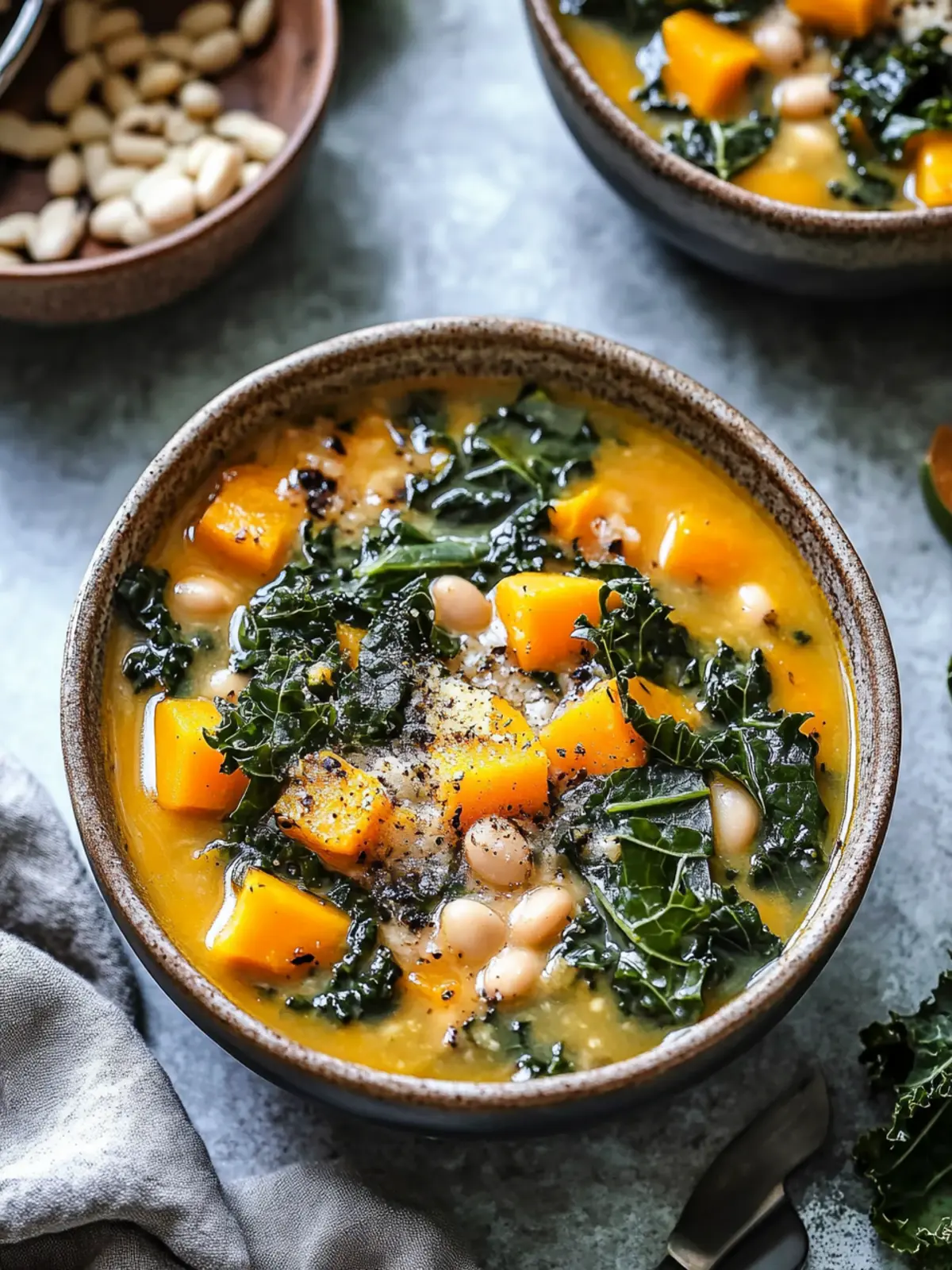 Cozy Butternut Squash, Kale and White Bean Soup Delight 5 Butternut Squash, Kale and White Bean Soup
