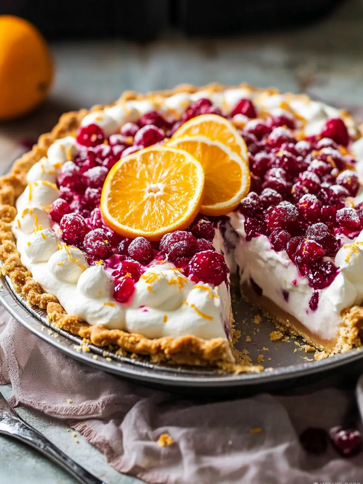Delightful Cranberry Orange Cream Pie That's Simply No-Bake 4 Cranberry Orange Cream Pie