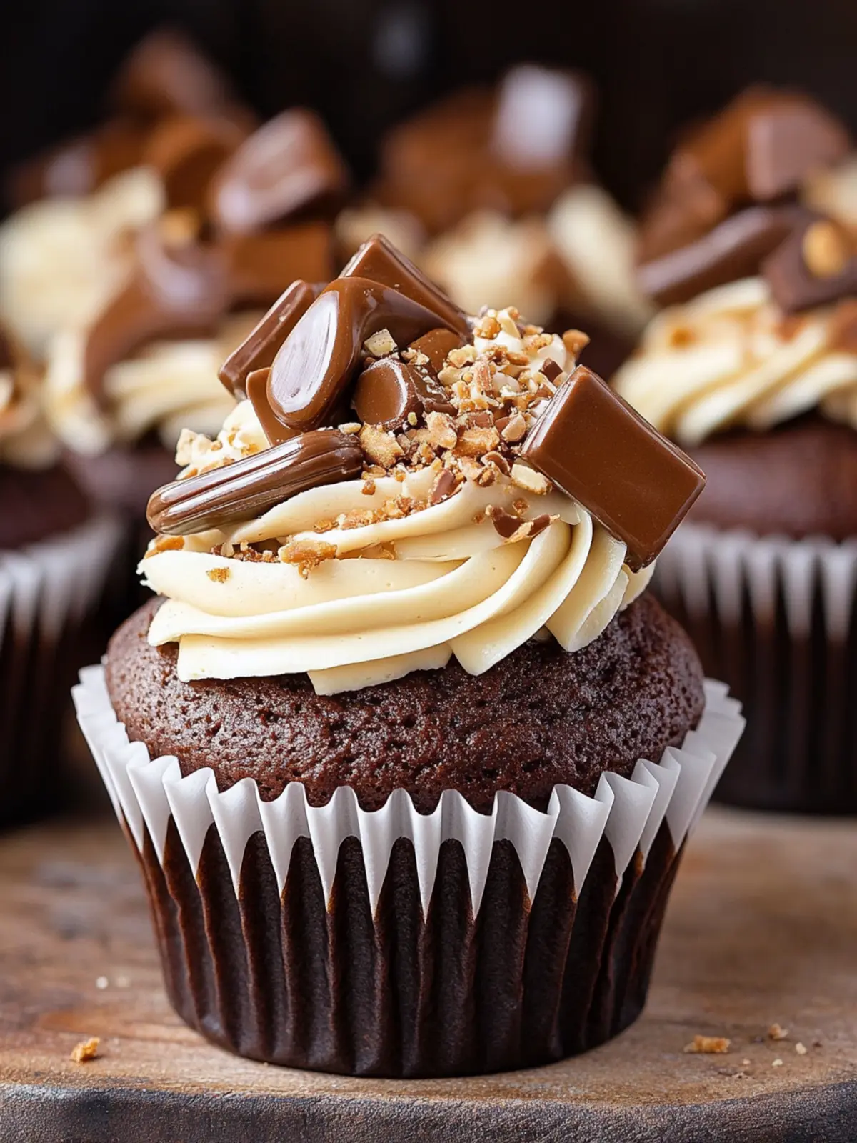 Decadent Kinder Bueno Cupcakes with Hazelnut Mousse Delight 5 Kinder Bueno Cupcakes