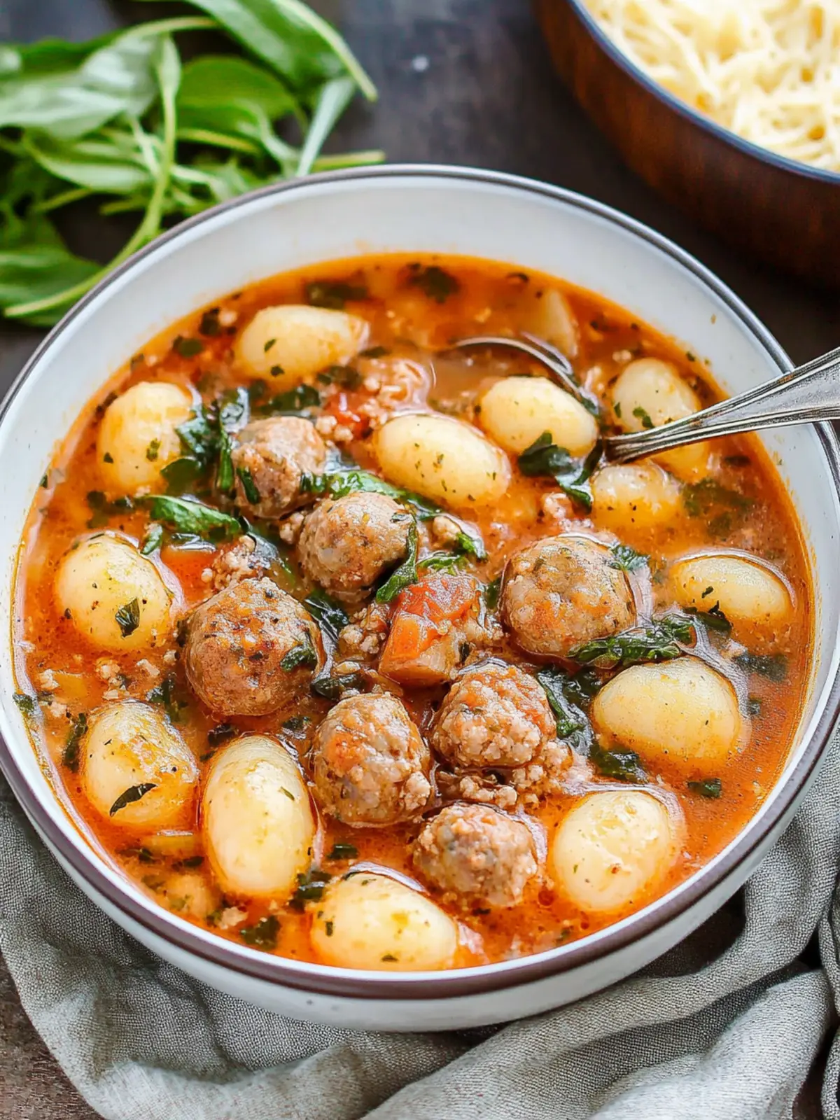 Hearty Italian Meatball Gnocchi Soup for Cozy Nights 4 Italian Meatball Gnocchi Soup